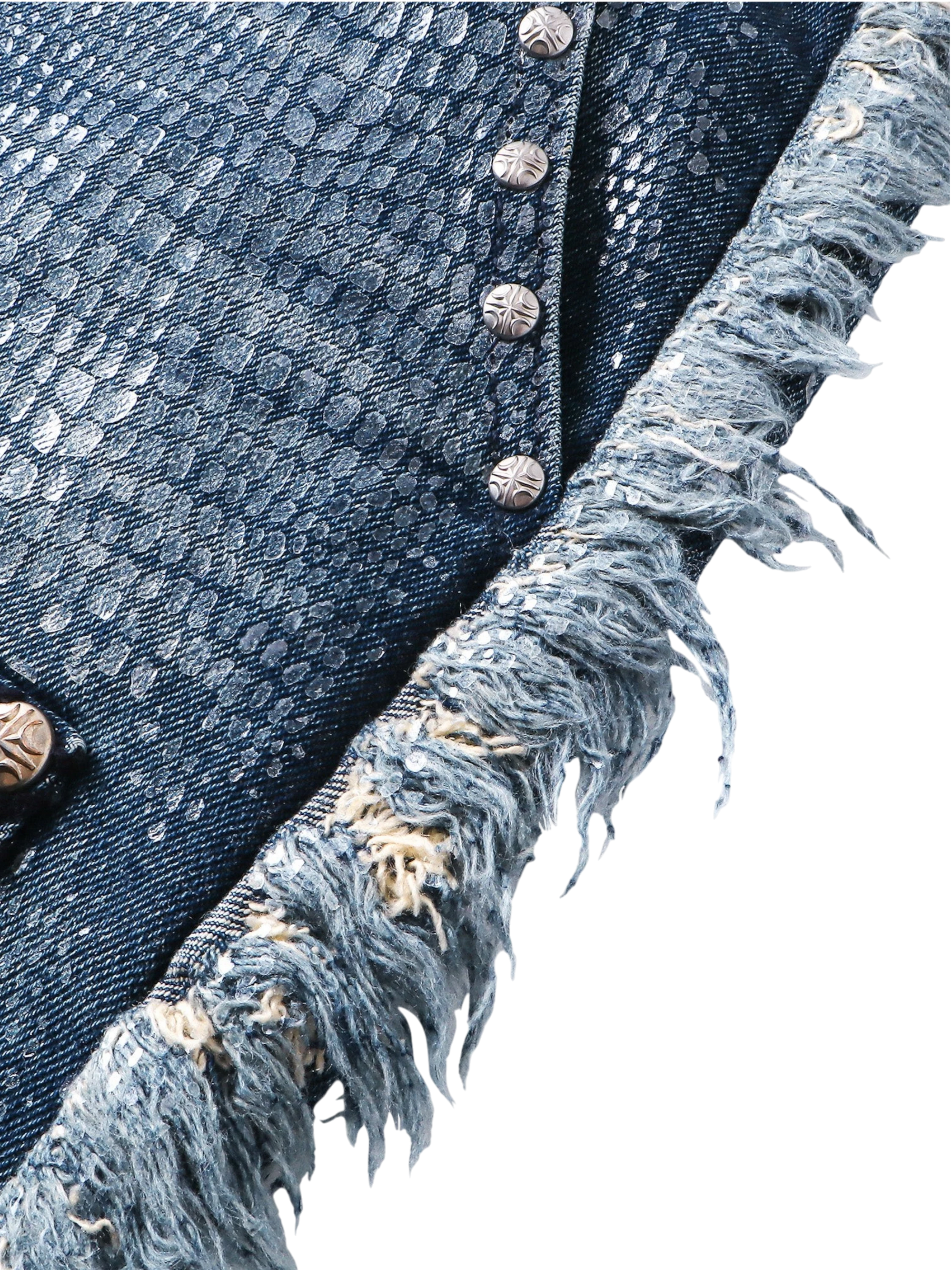 TBHNP Luminous Dawn cobweb fringed baggy jeans — men's streetwear denim