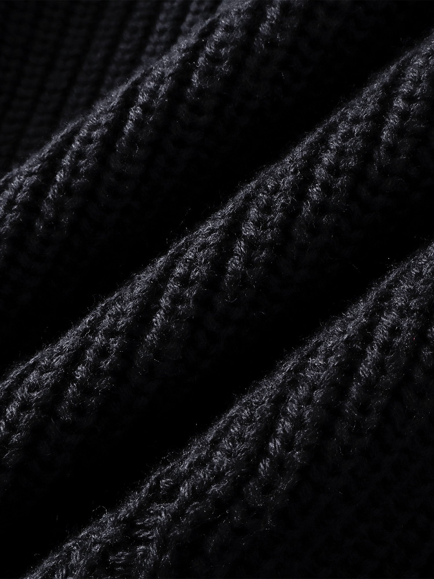 TBHNP T260007 black sweater, distressed cotton knit texture.