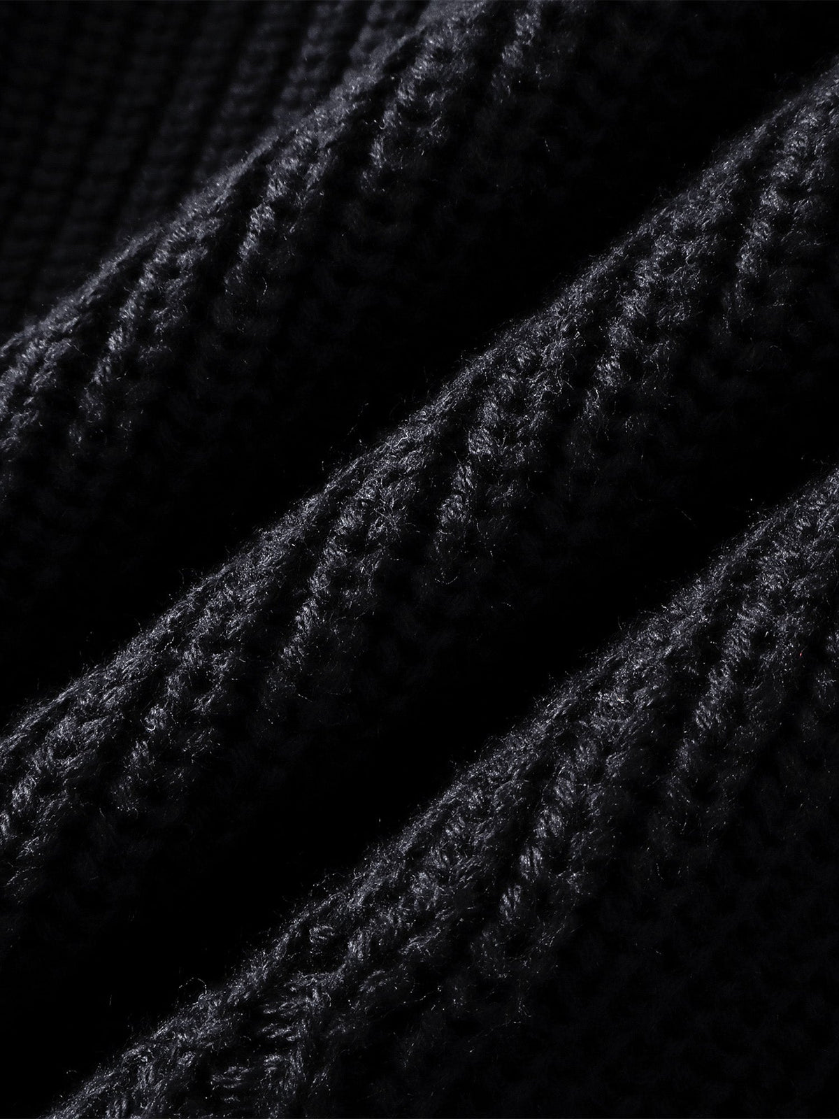 TBHNP T260007 black sweater, distressed cotton knit texture.
