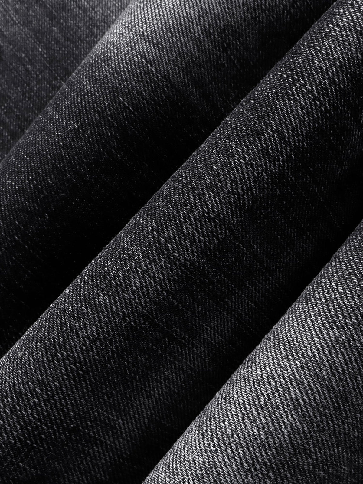 TBHNP T260017 black jeans, heavyweight washed cotton denim texture.