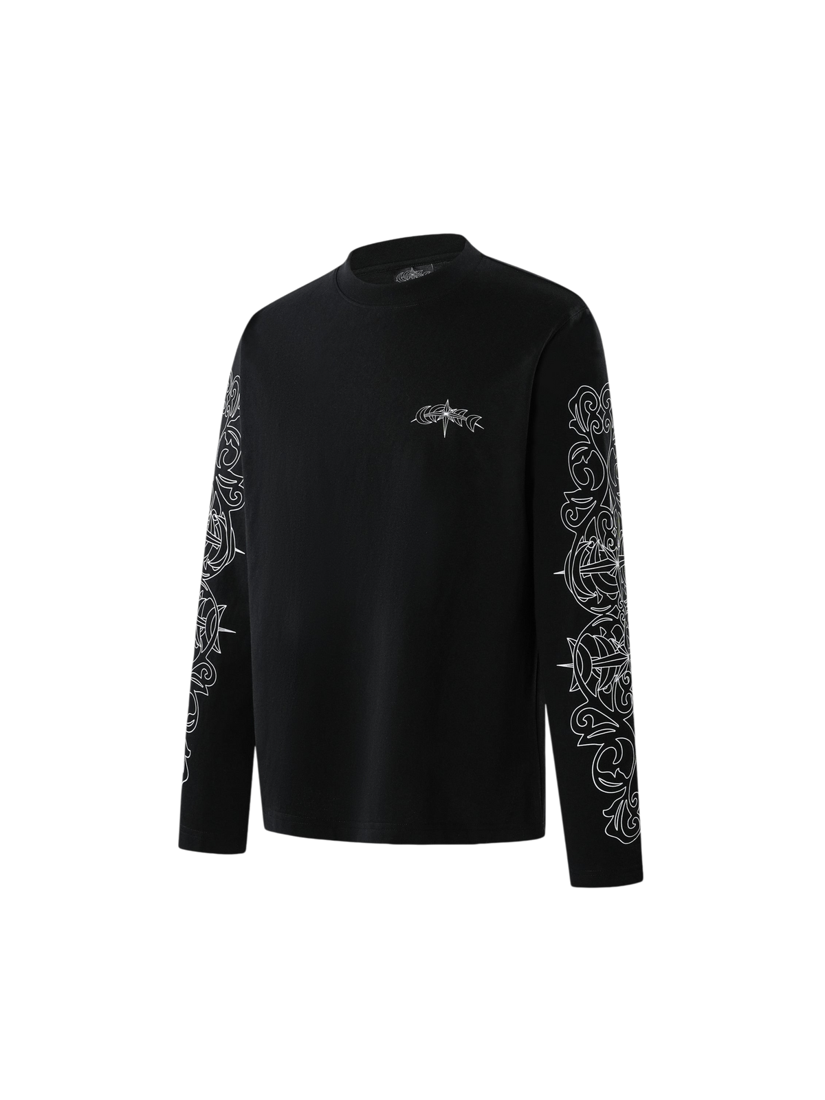 TBHNP logo long-sleeve T-shirt in black — product view 2