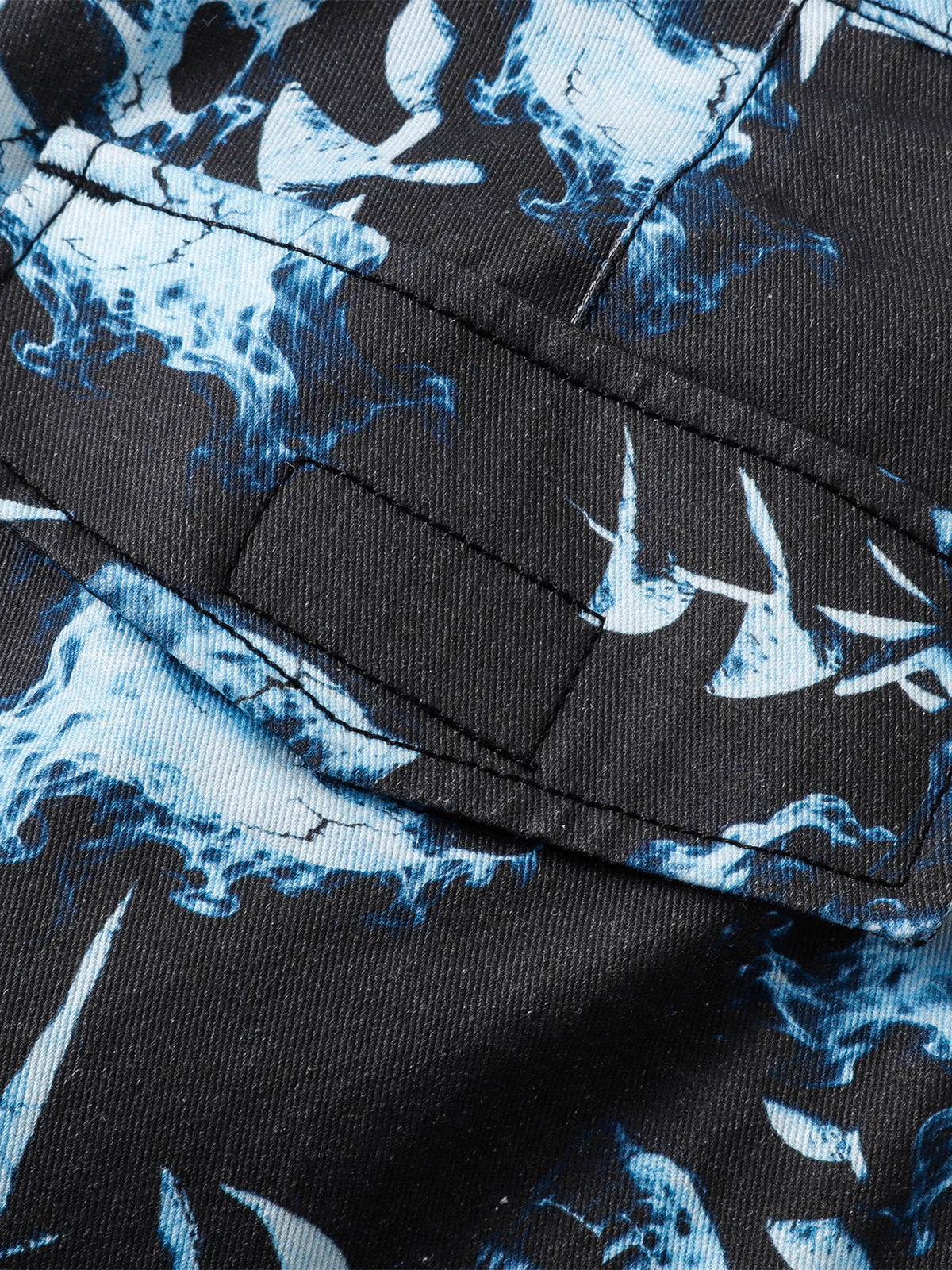 TBHNP T260047 Blue black. Pocket flap stitching.