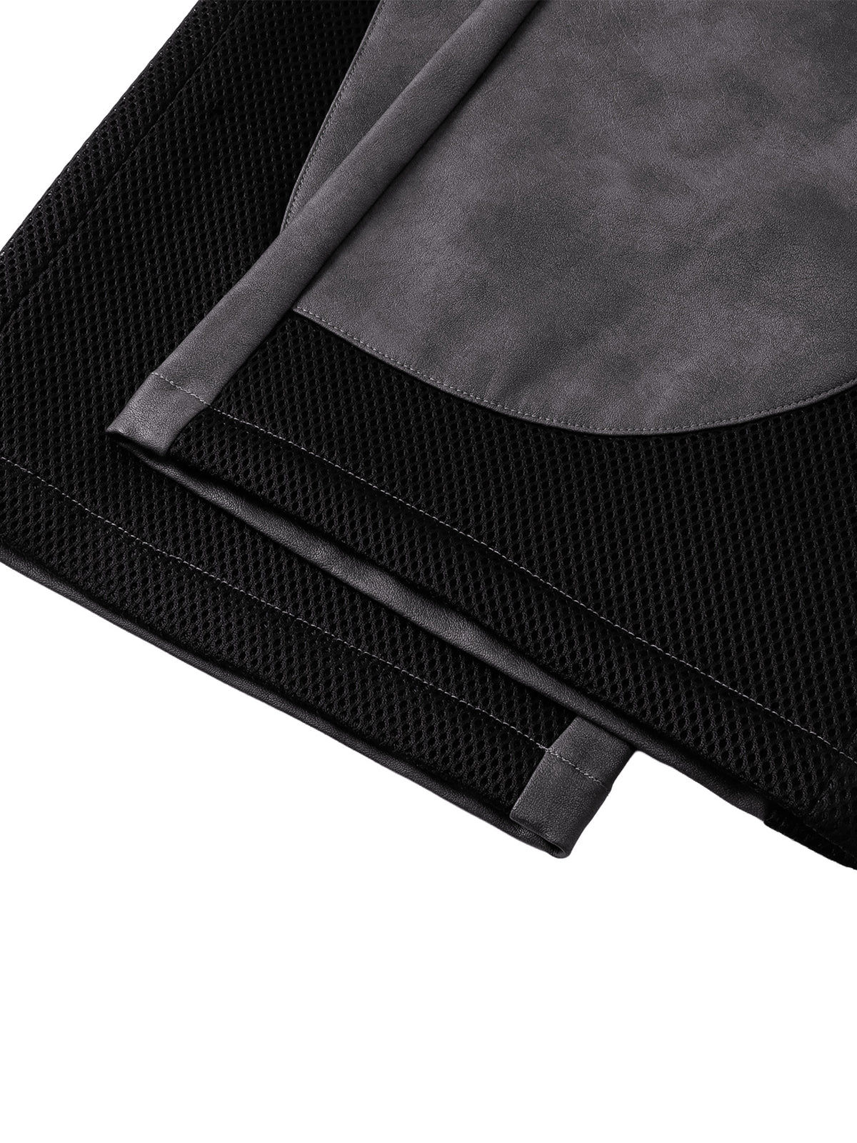 TBHNP patchwork faux-leather pants in dark gray — detail 5