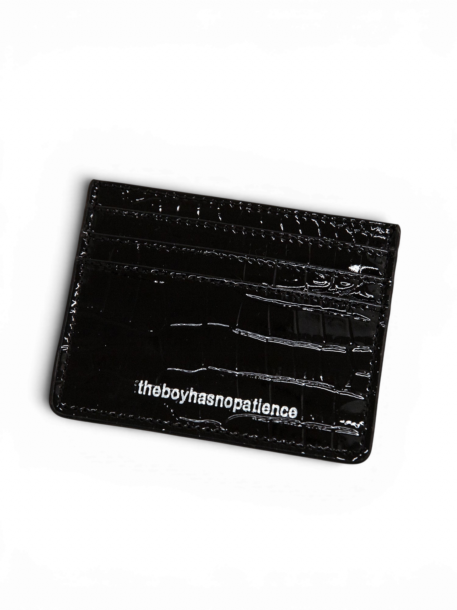 TBHNP Luminous Dawn full-grain leather card holder, black — gothic streetwear accessory