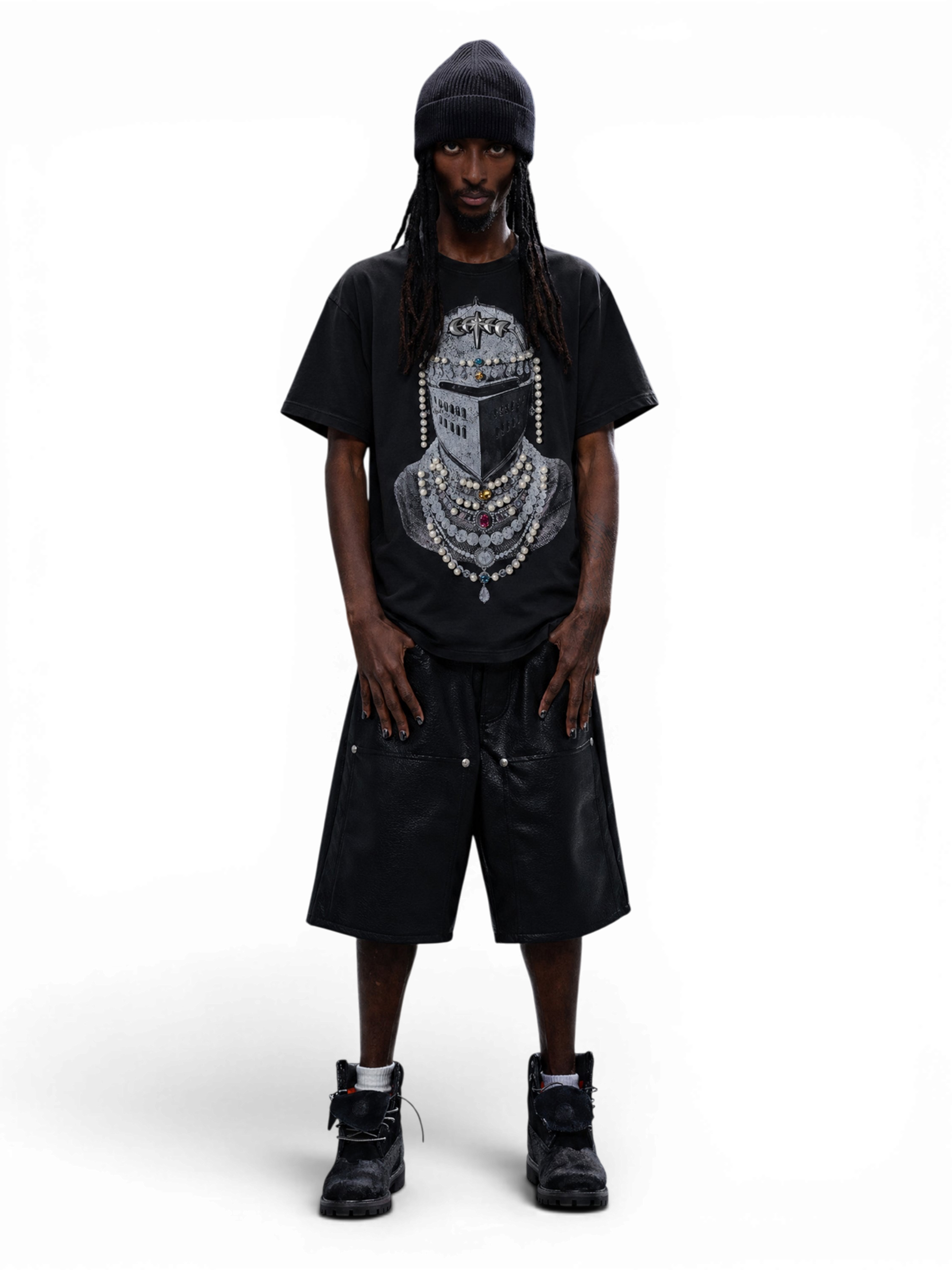 TBHNP Luminous Dawn jewel knight print cotton t-shirt — men's streetwear graphic tee
