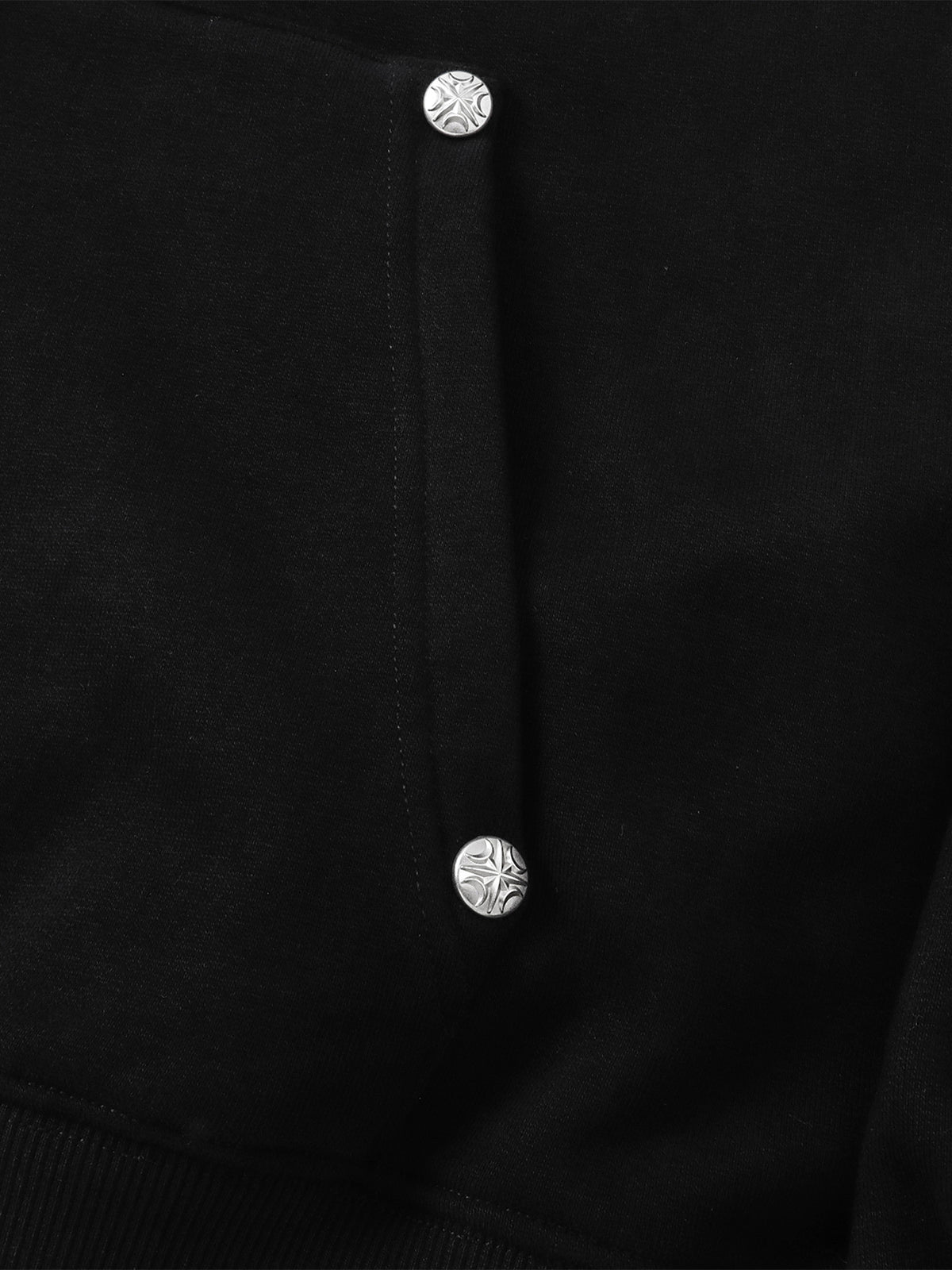 TBHNP glitter-print cotton hoodie in black — detail 3