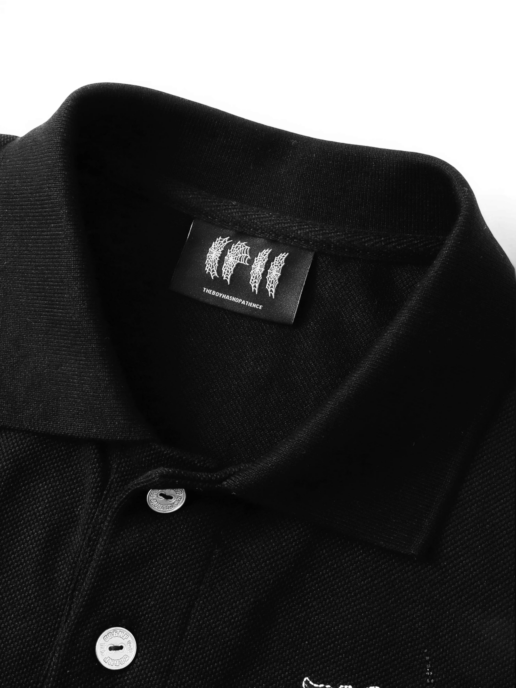 TBHNP Luminous Dawn double-headed eagle embroidered polo shirt — men's streetwear polo
