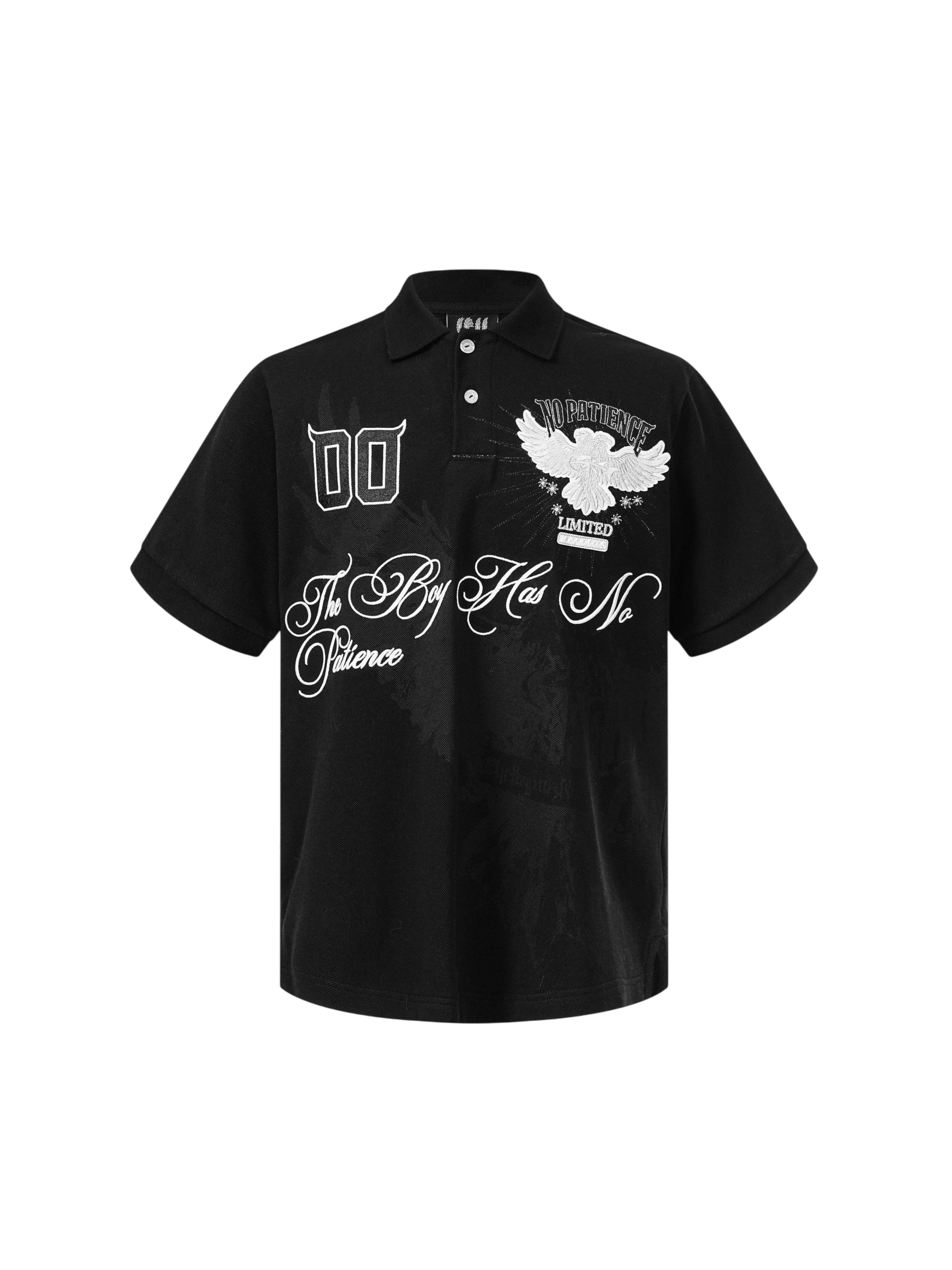 TBHNP Luminous Dawn double-headed eagle embroidered polo shirt — men's streetwear polo