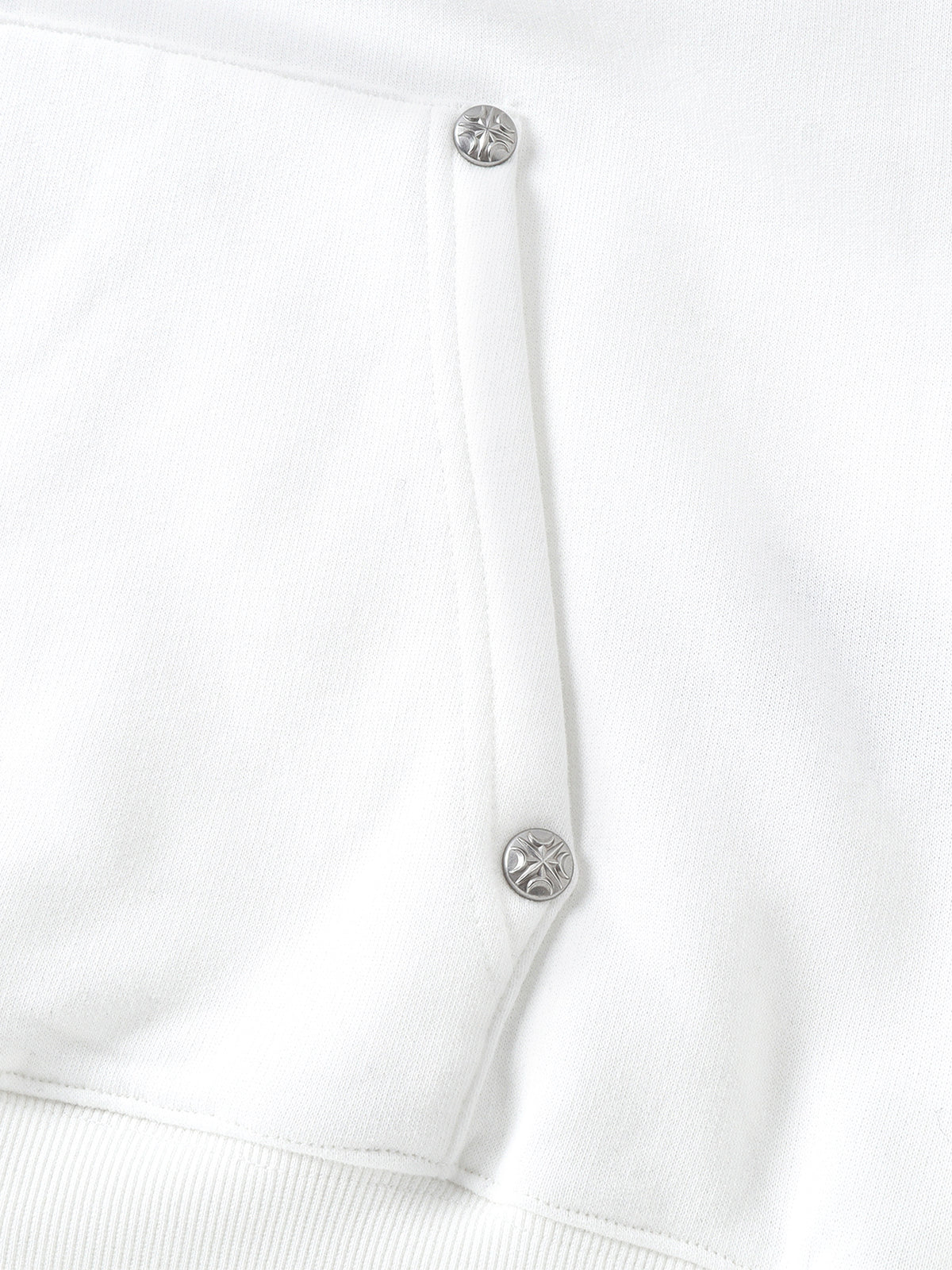 TBHNP glitter-print cotton hoodie in white — detail 3