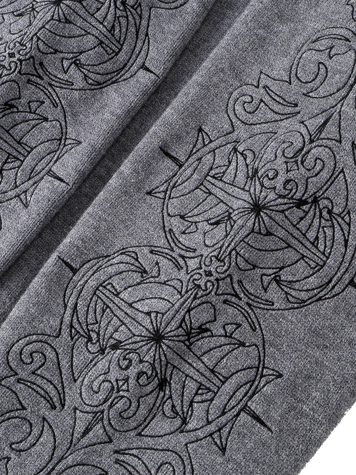 TBHNP T260056 gray. Baroque sleeve embroidery.