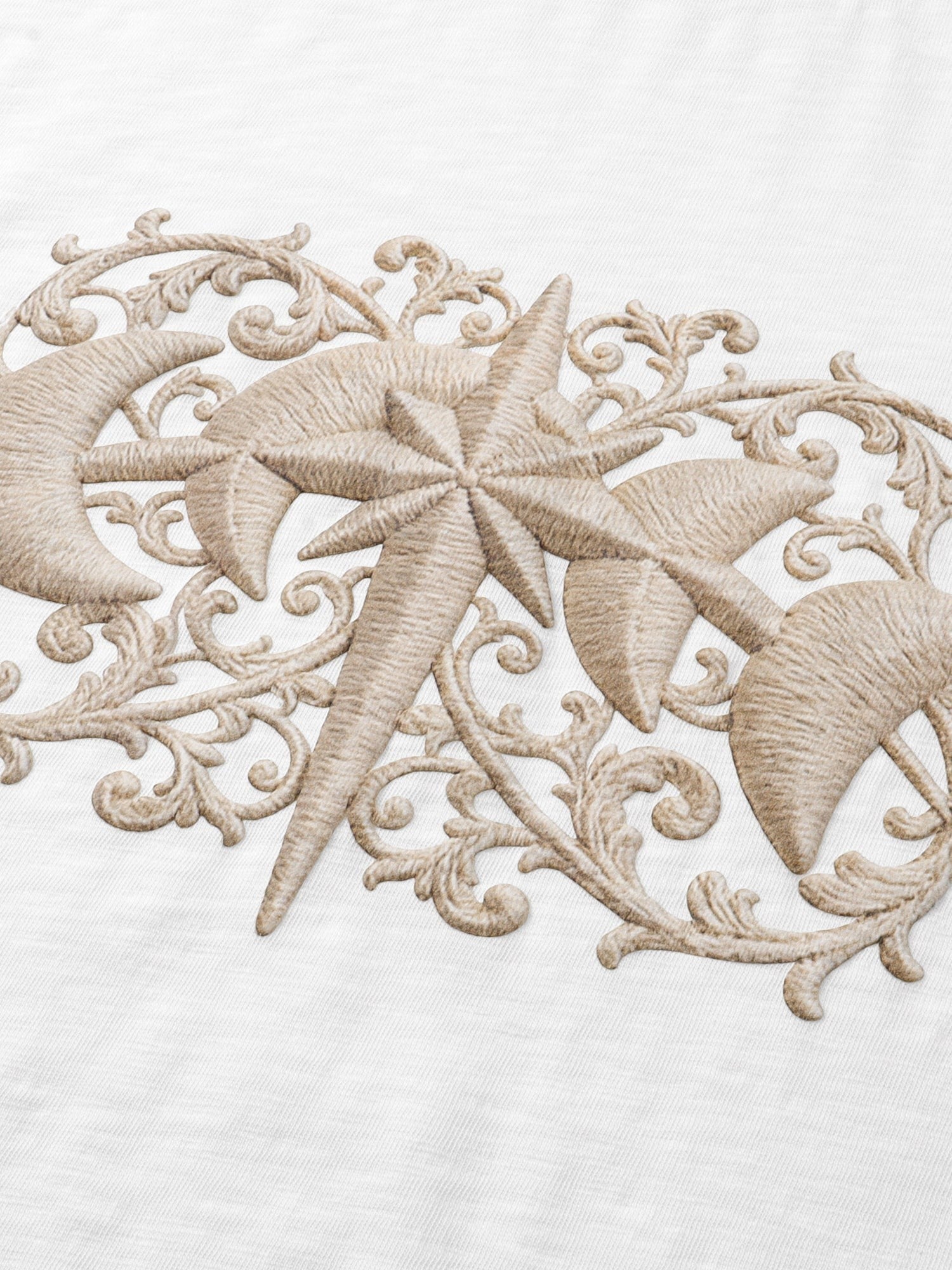 TBHNP Luminous Dawn baroque embroidered cotton t-shirt — men's streetwear graphic tee