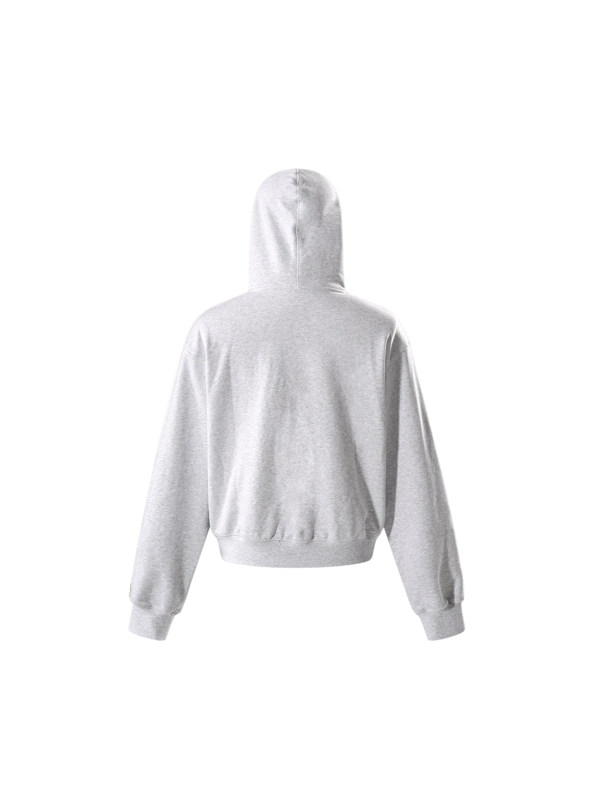TBHNP Disciple graphic flocked zip-up hoodie, grey — men's streetwear hoodie