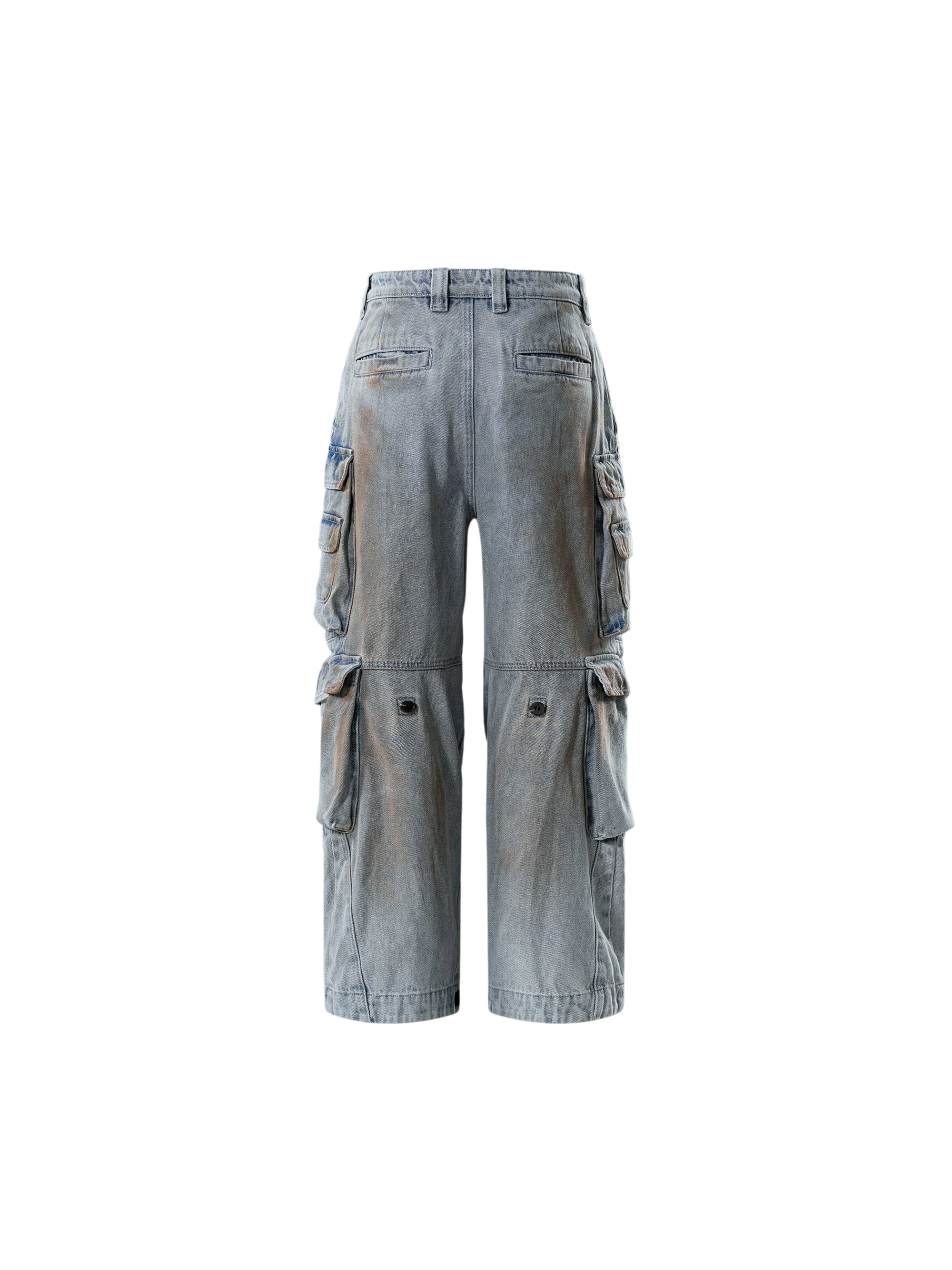 TBHNP Disciple mud-dyed multi-pocket baggy cargo pants — men's streetwear cargo pants