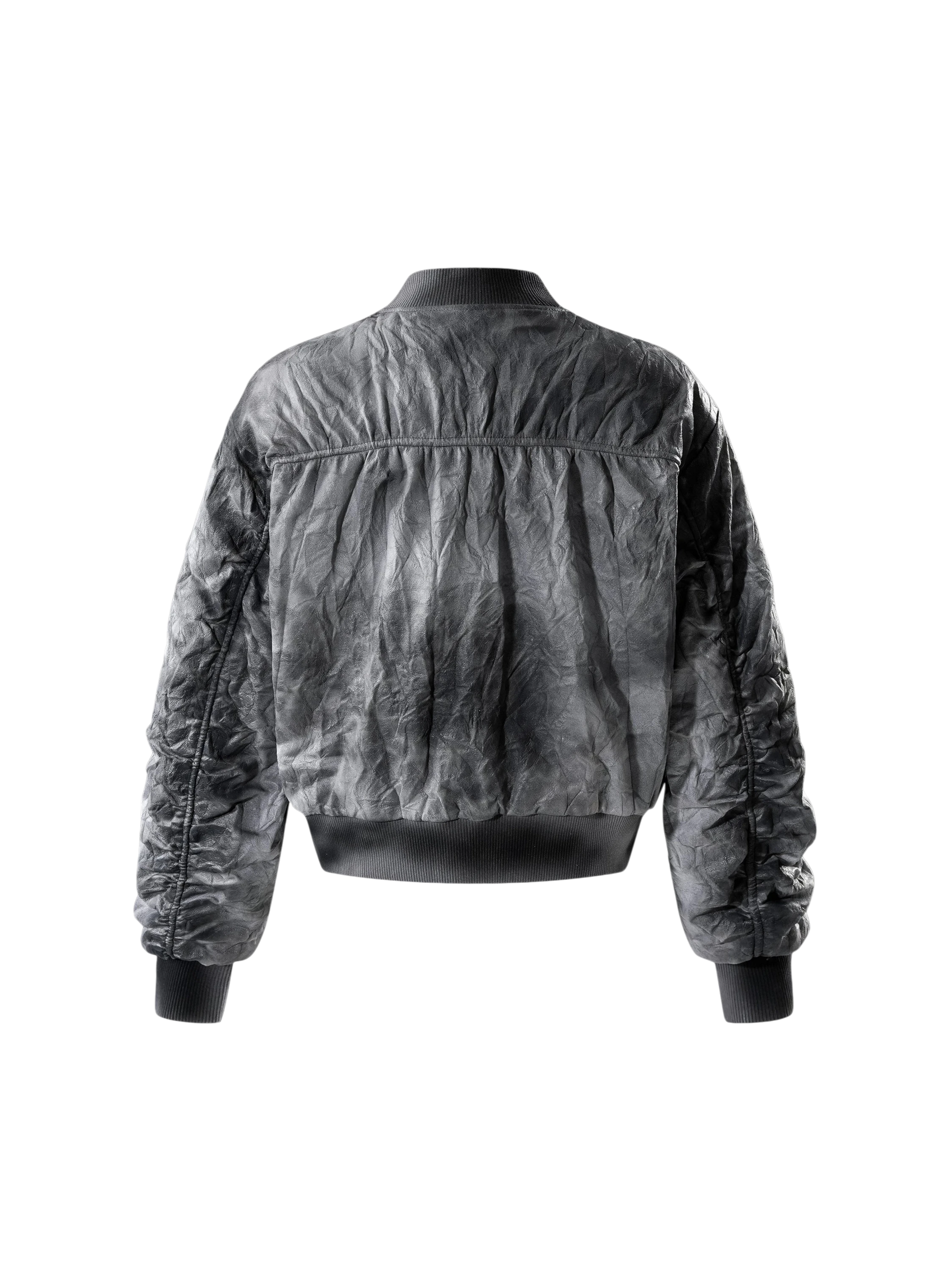 TBHNP Disciple spray-painted MA-1 bomber jacket, blue-grey — men's streetwear jacket