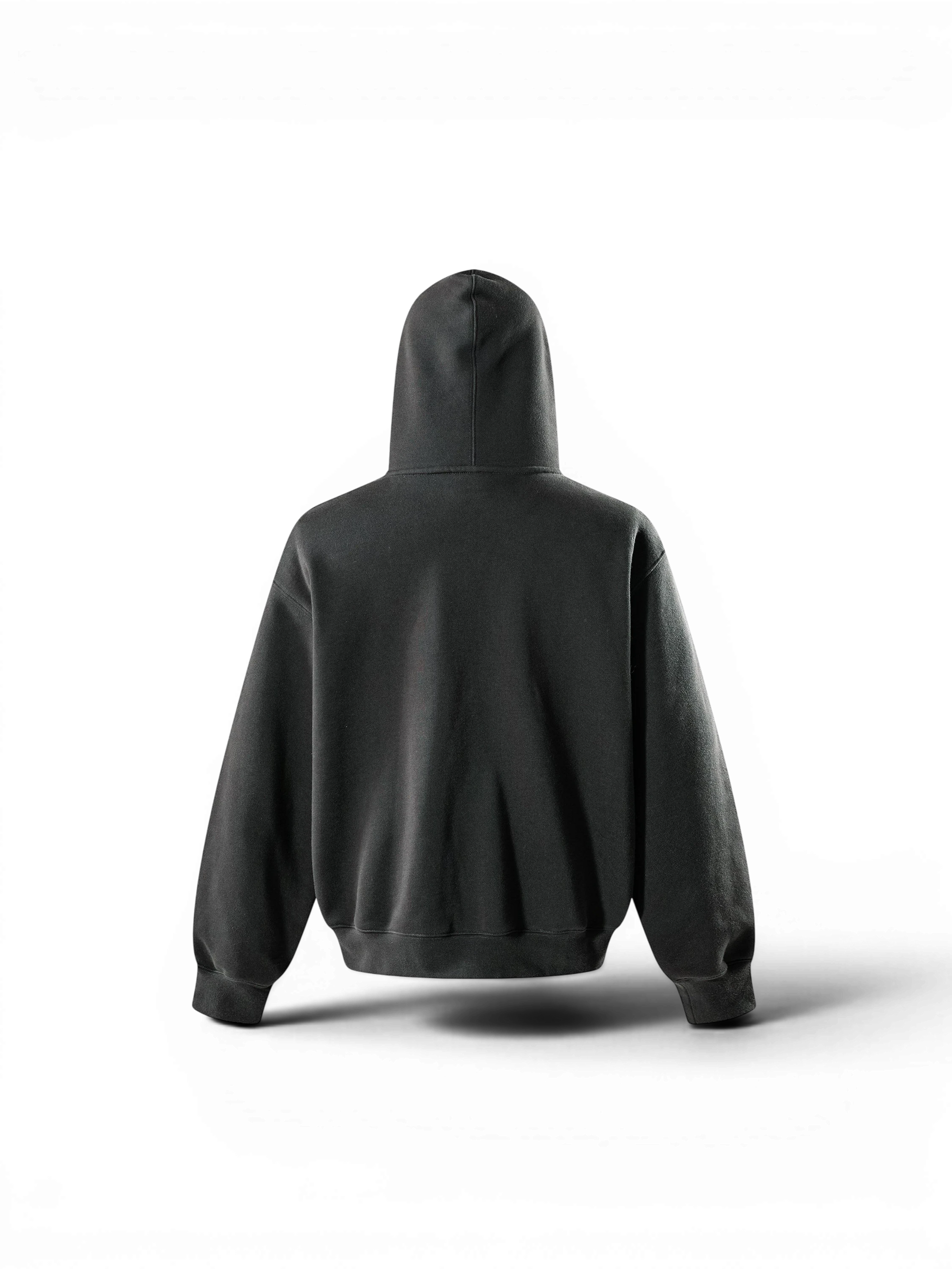 TBHNP Luminous Dawn double-headed eagle rhinestone zip hoodie, dark grey — men's streetwear hoodie
