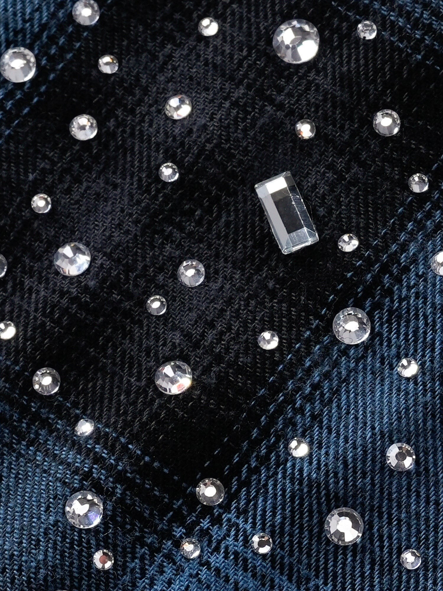 TBHNP Disciple Double Saint rhinestone plaid flannel shirt — men's gothic streetwear button-up