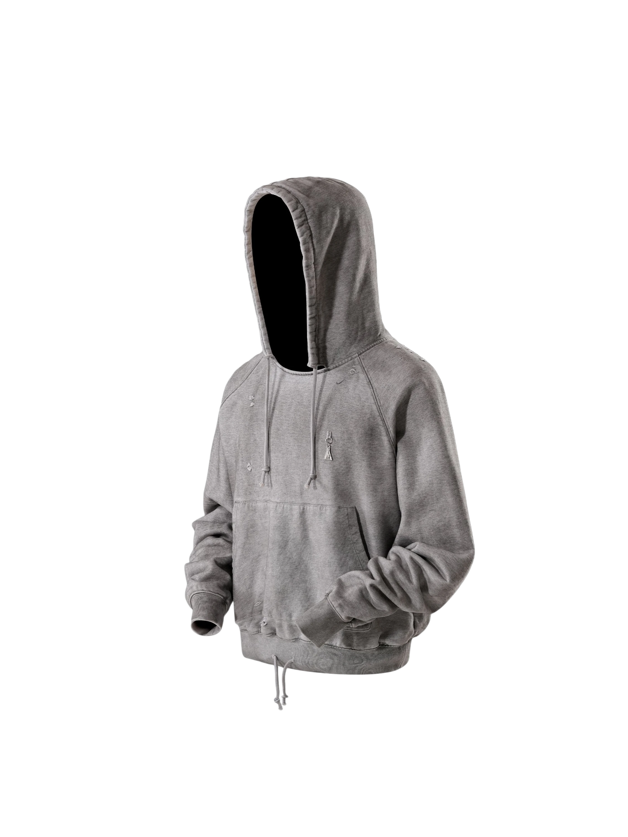 TBHNP Disciple distressed stained pullover hoodie, grey — men's streetwear hoodie