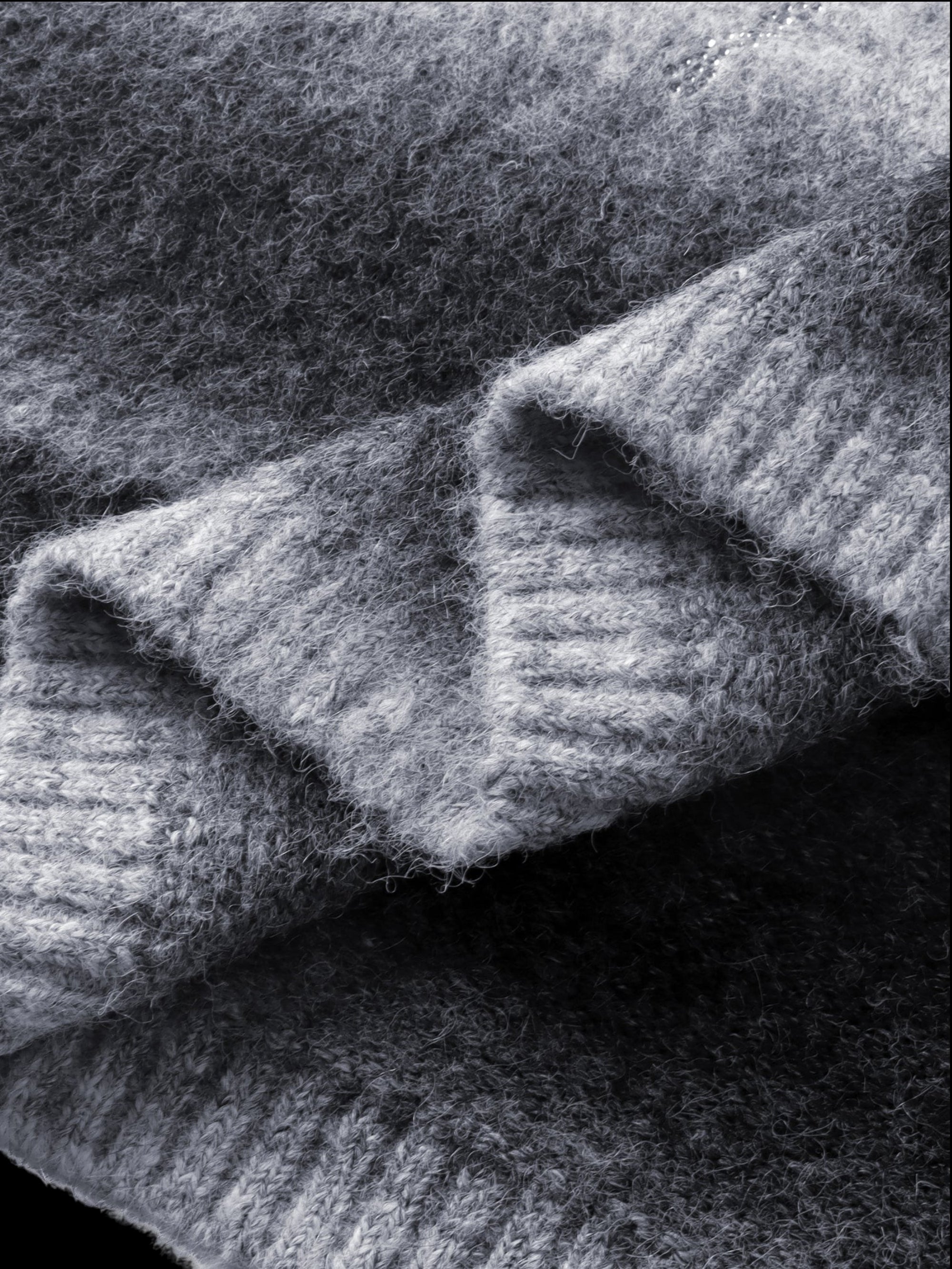 TBHNP Luminous Dawn rhinestone mohair knit sweater — men's streetwear fuzzy knit jumper