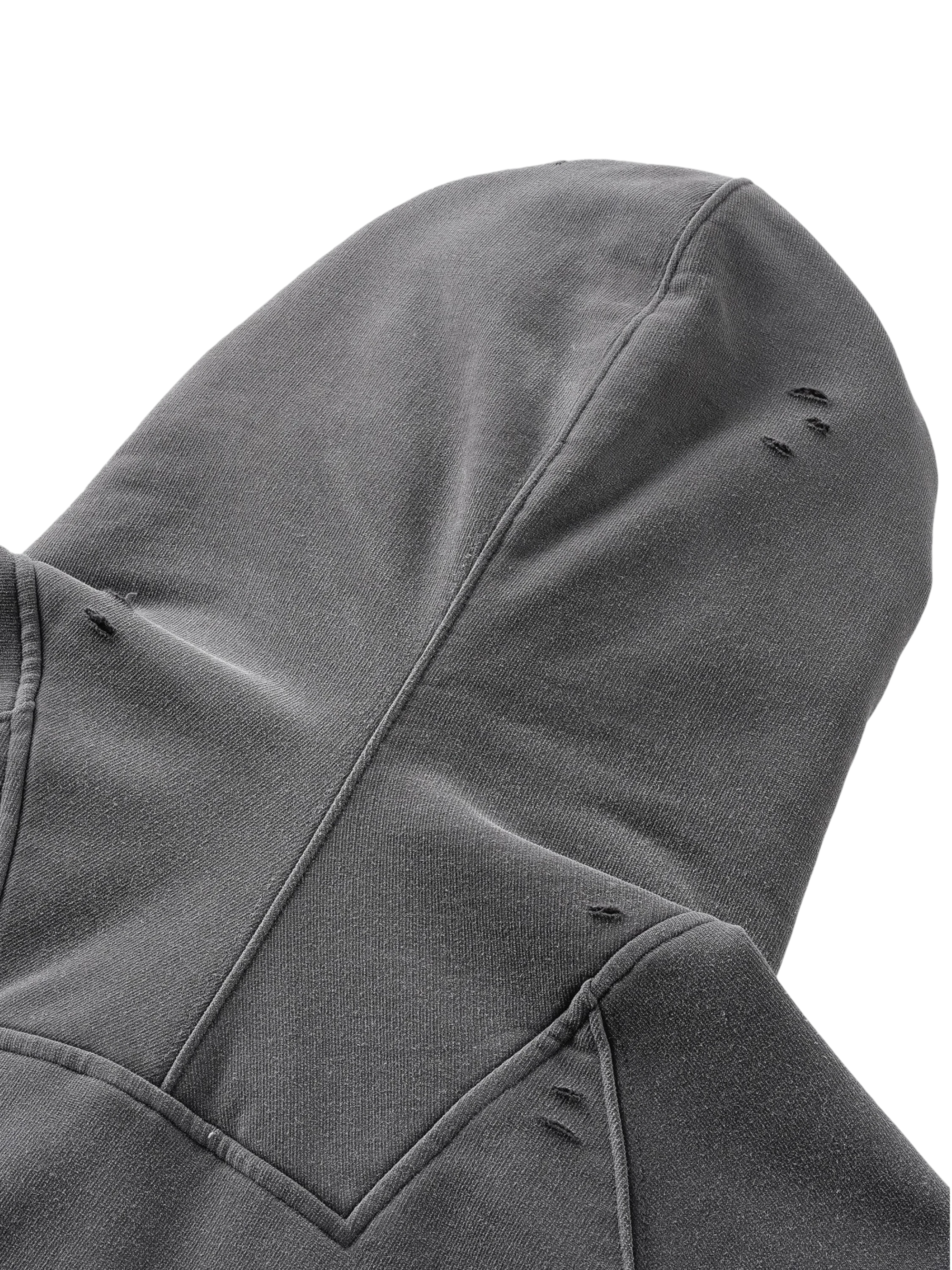TBHNP Disciple distressed stained pullover hoodie, grey — men's streetwear hoodie
