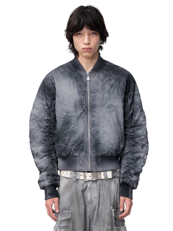 DISCIPLE WRINKLED SPRAY-PAINTED MA1 JACKET