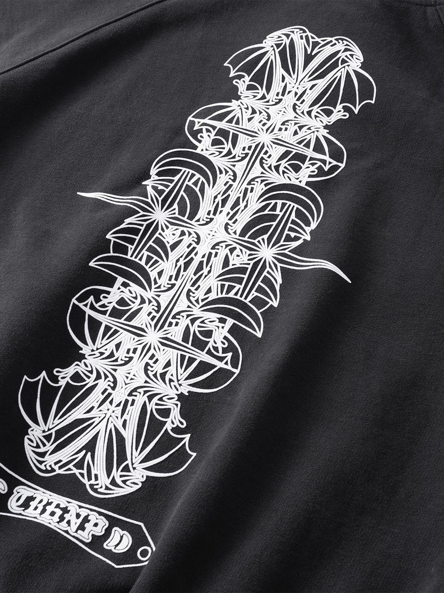 TBHNP Luminous Dawn flocked logo pullover hoodie — men's streetwear hoodie