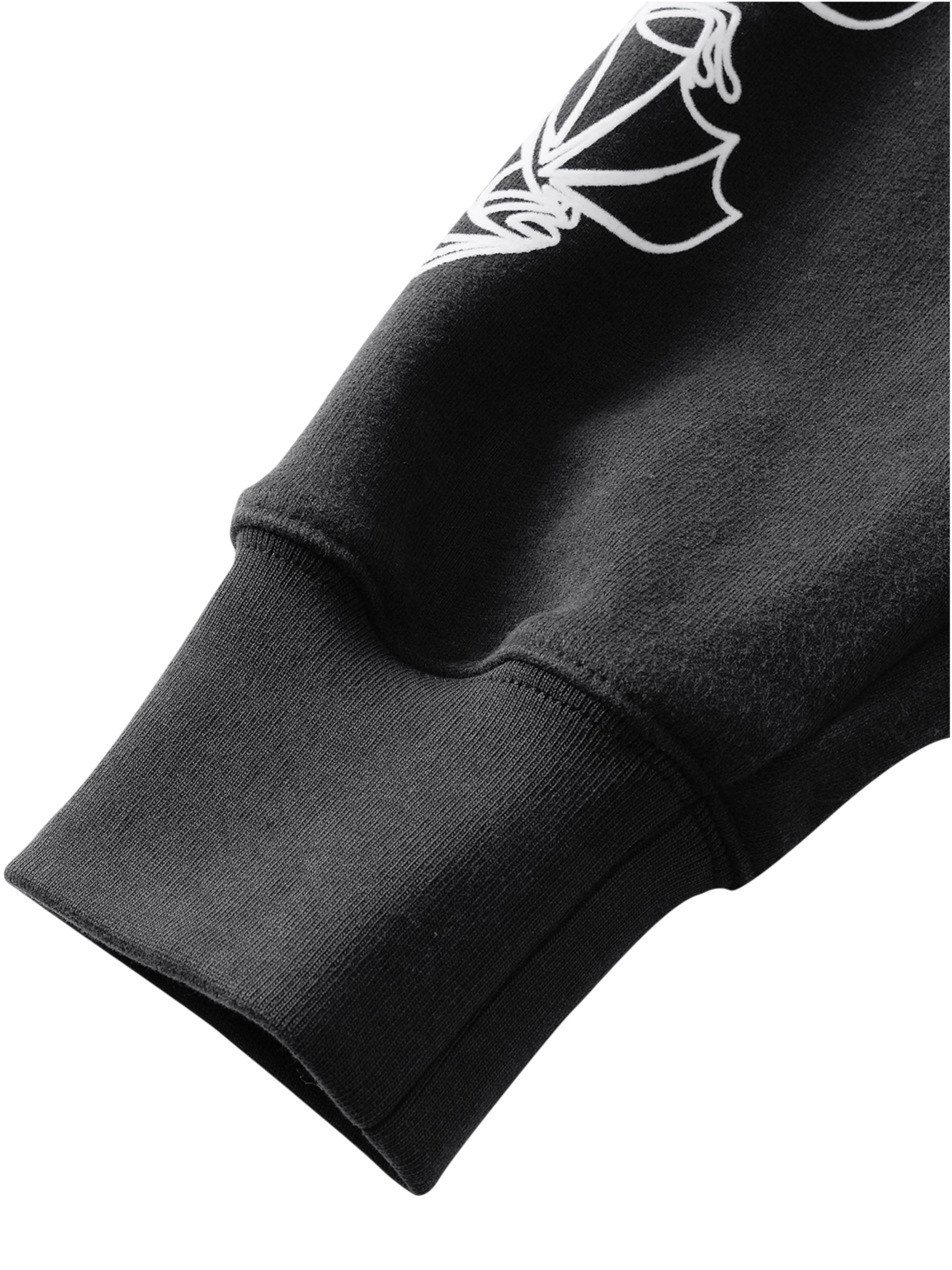 TBHNP Luminous Dawn astral logo flocked zip-up hoodie — men's streetwear hoodie