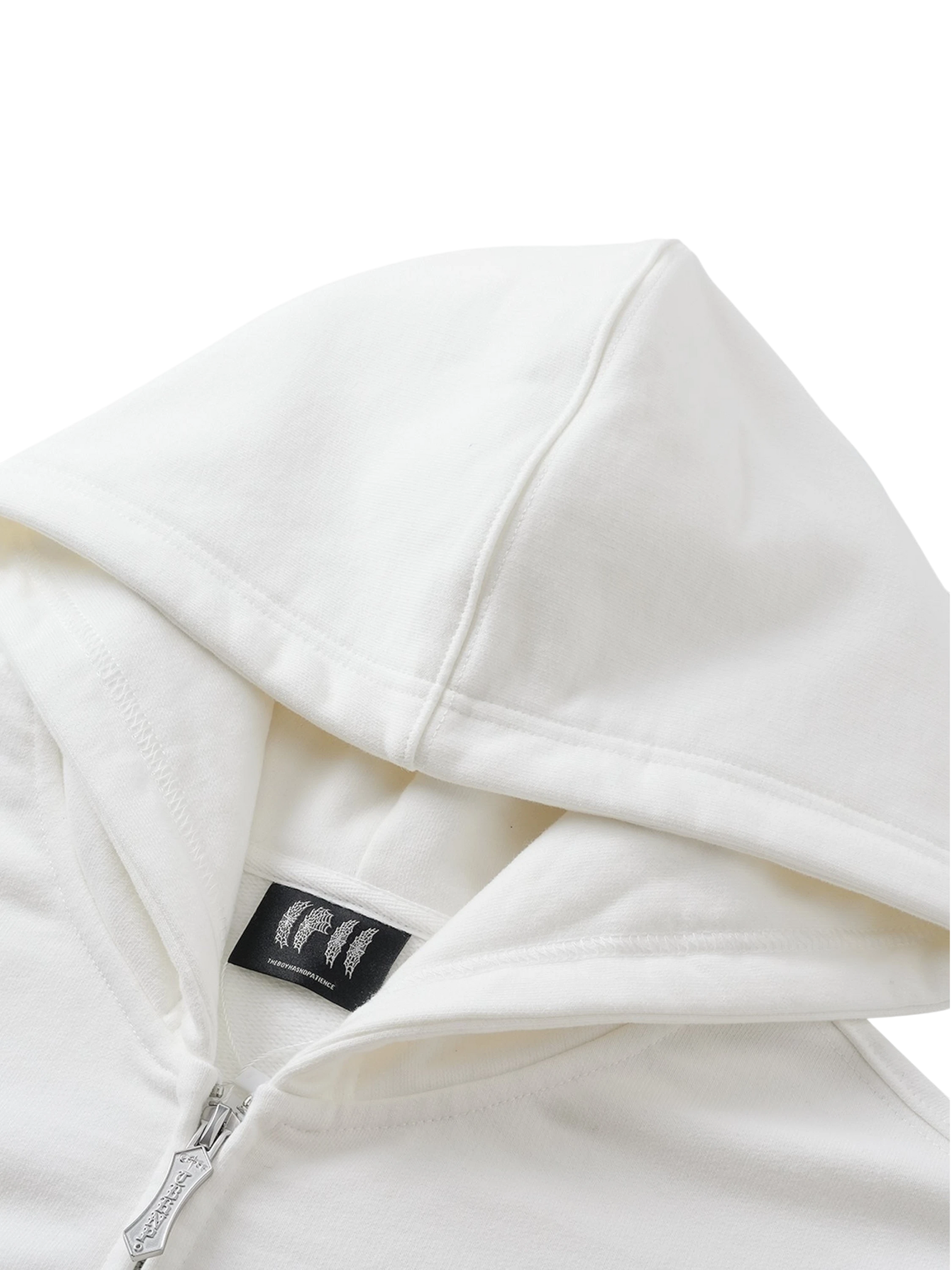 TBHNP Luminous Dawn astral logo flocked zip-up hoodie — men's streetwear hoodie