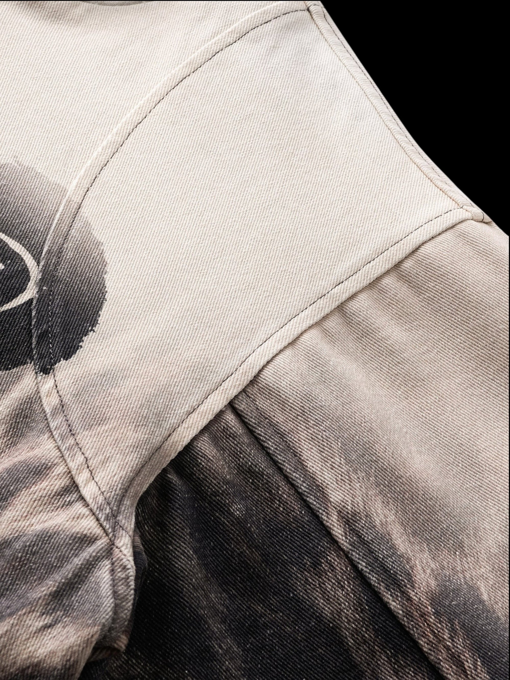 TBHNP Disciple distressed double-layer zip hoodie, sandy — men's streetwear hoodie