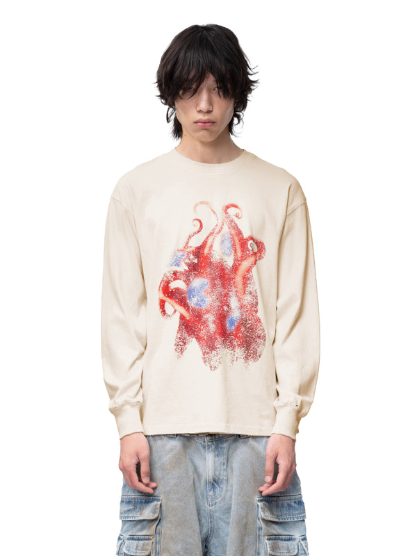 DISCIPLE TWO-TONE PRINTED L/S TEE