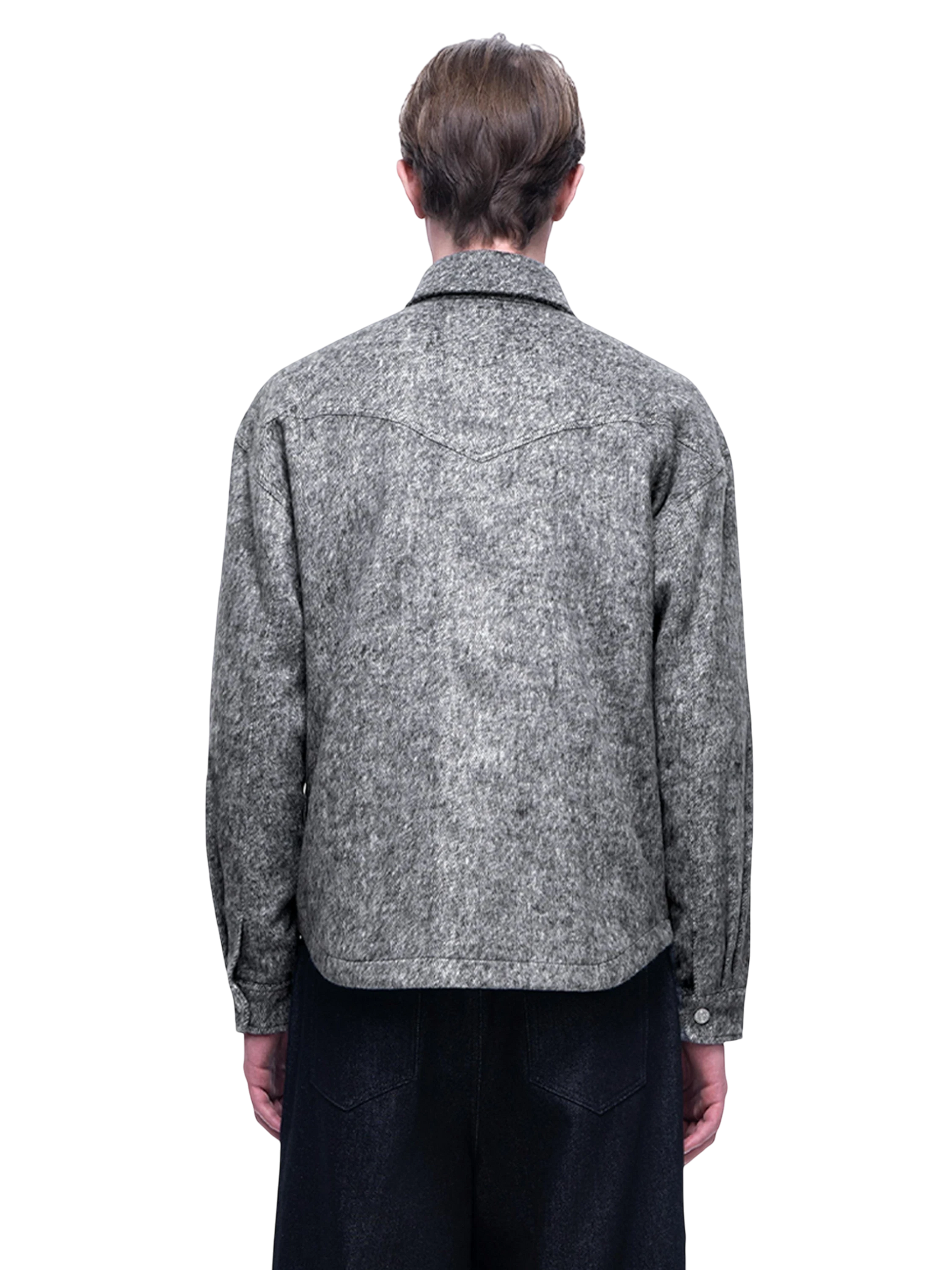 TBHNP Luminous Dawn rhinestone embellished wool-blend shirt — men's gothic streetwear shirt