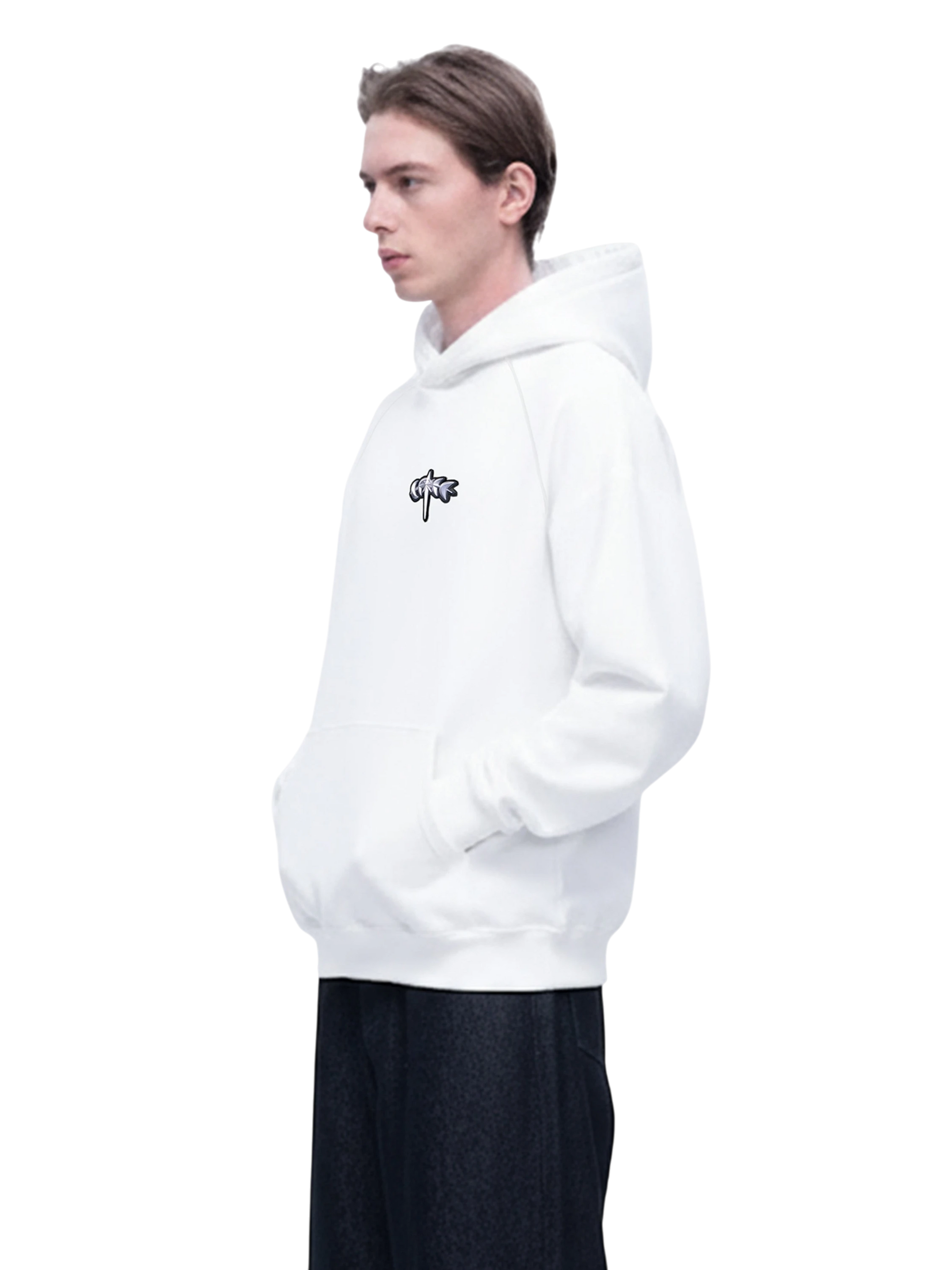 TBHNP Luminous Dawn flocked logo pullover hoodie — men's streetwear hoodie