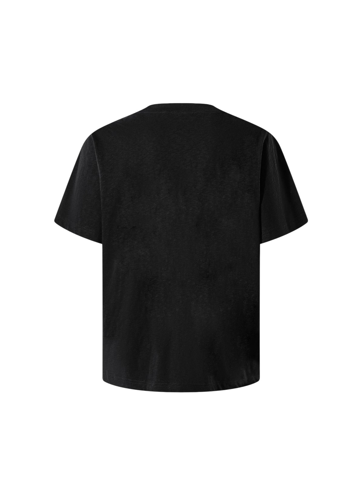 Black Luminous Dawn cotton T-shirt, plain back view