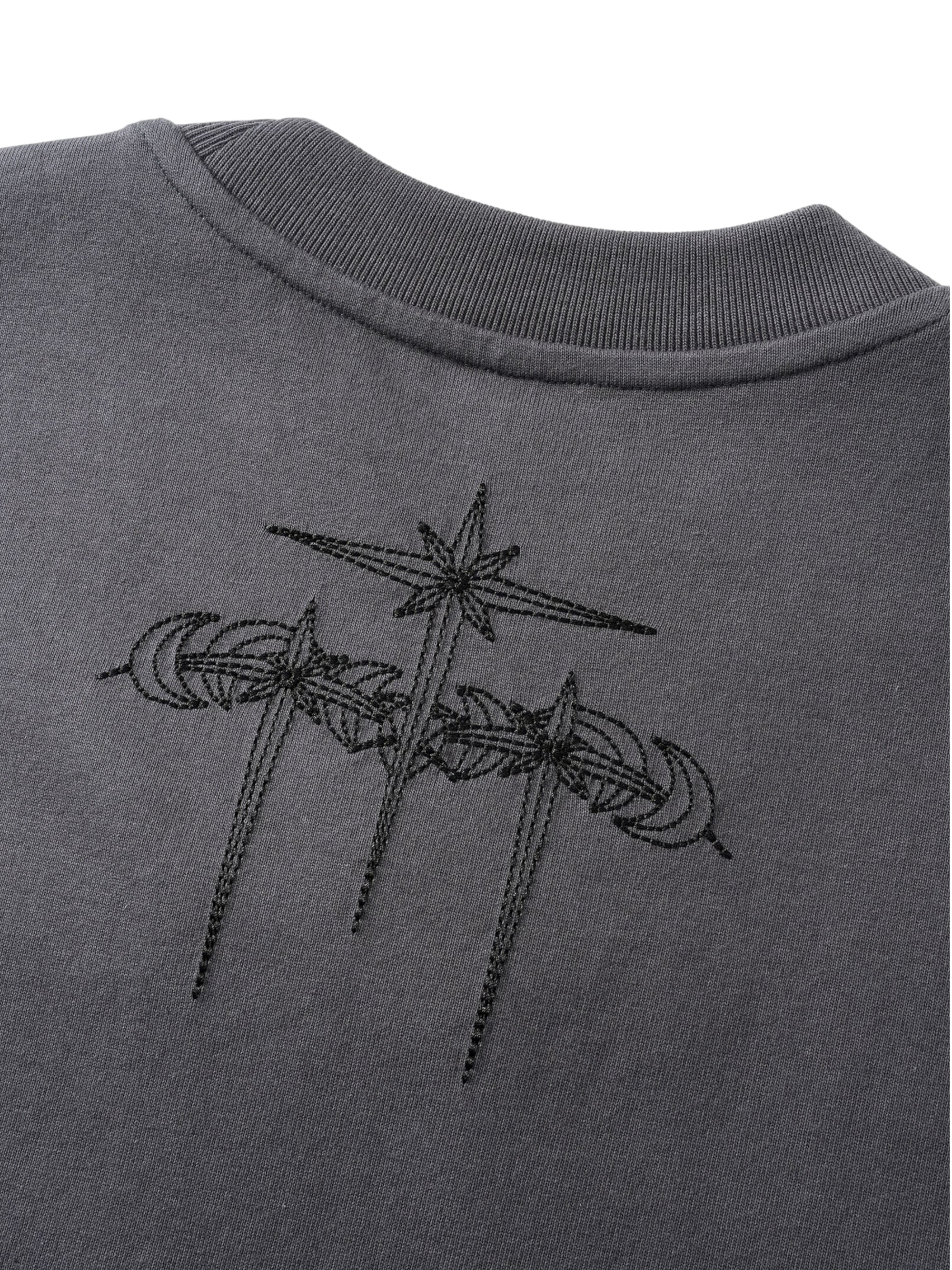 TBHNP Luminous Dawn boxy heavyweight cotton t-shirt with metal astral logo badge — men's streetwear tee