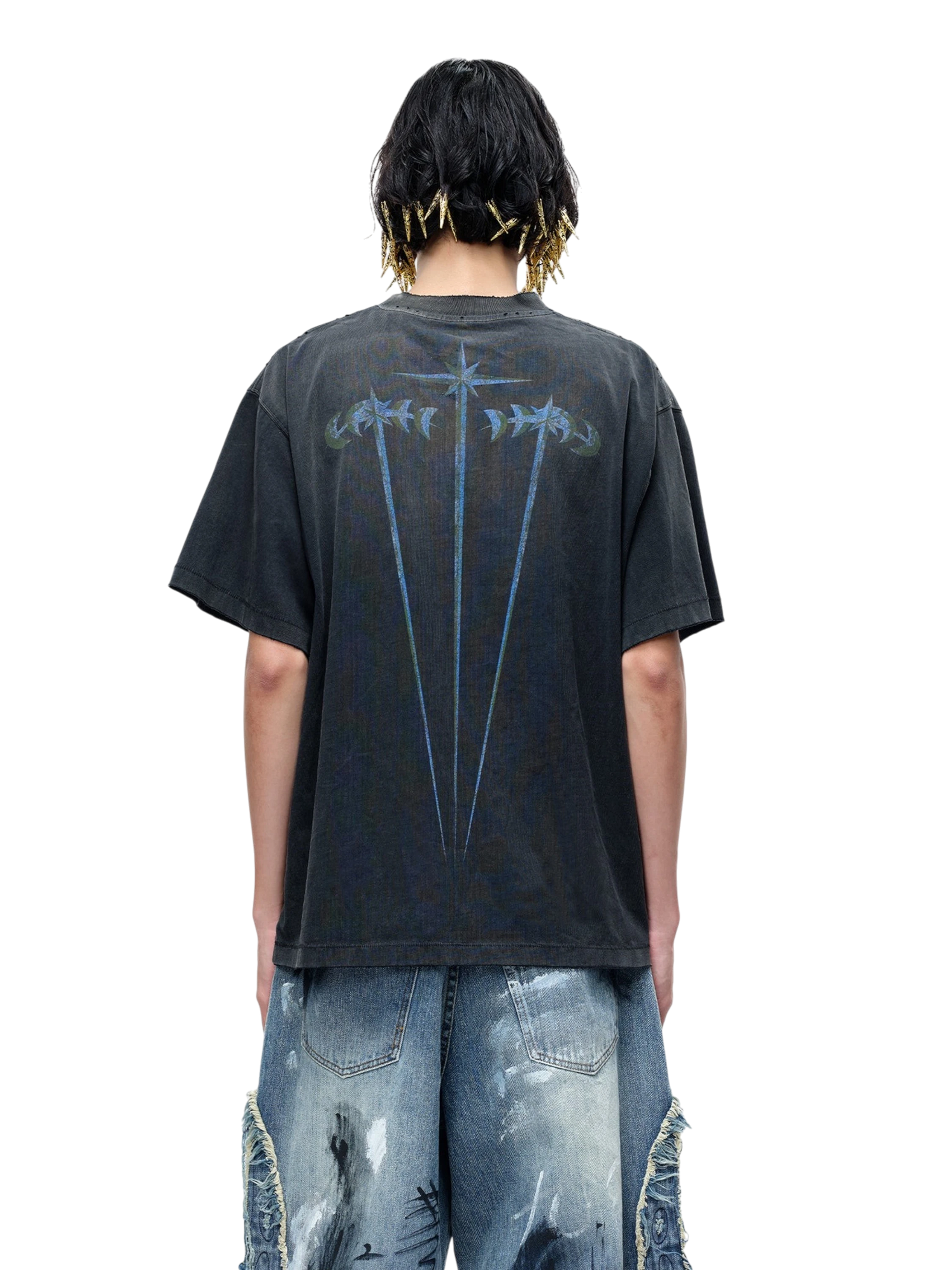 TBHNP Luminous Dawn astral knight distressed t-shirt — men's streetwear graphic tee