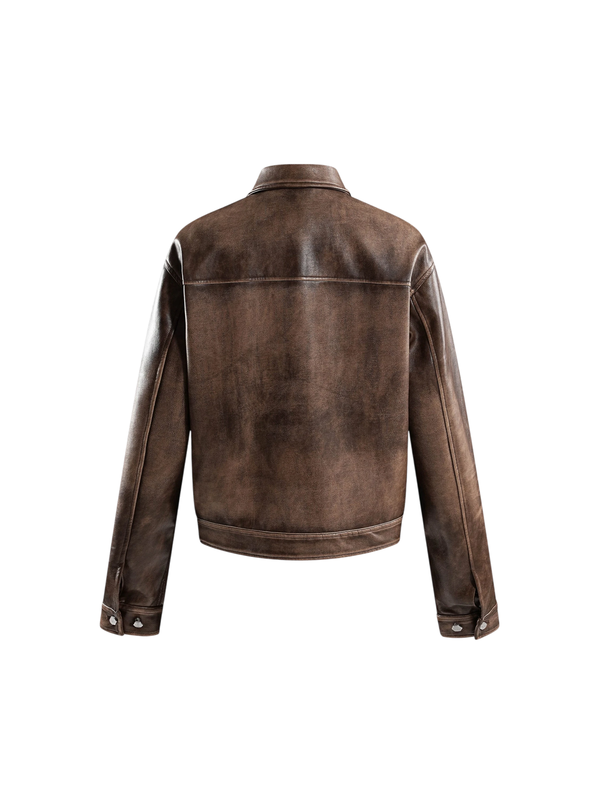 TBHNP Eclipse of the Blood Moon cobweb embroidered faux leather jacket — men's gothic streetwear jacket