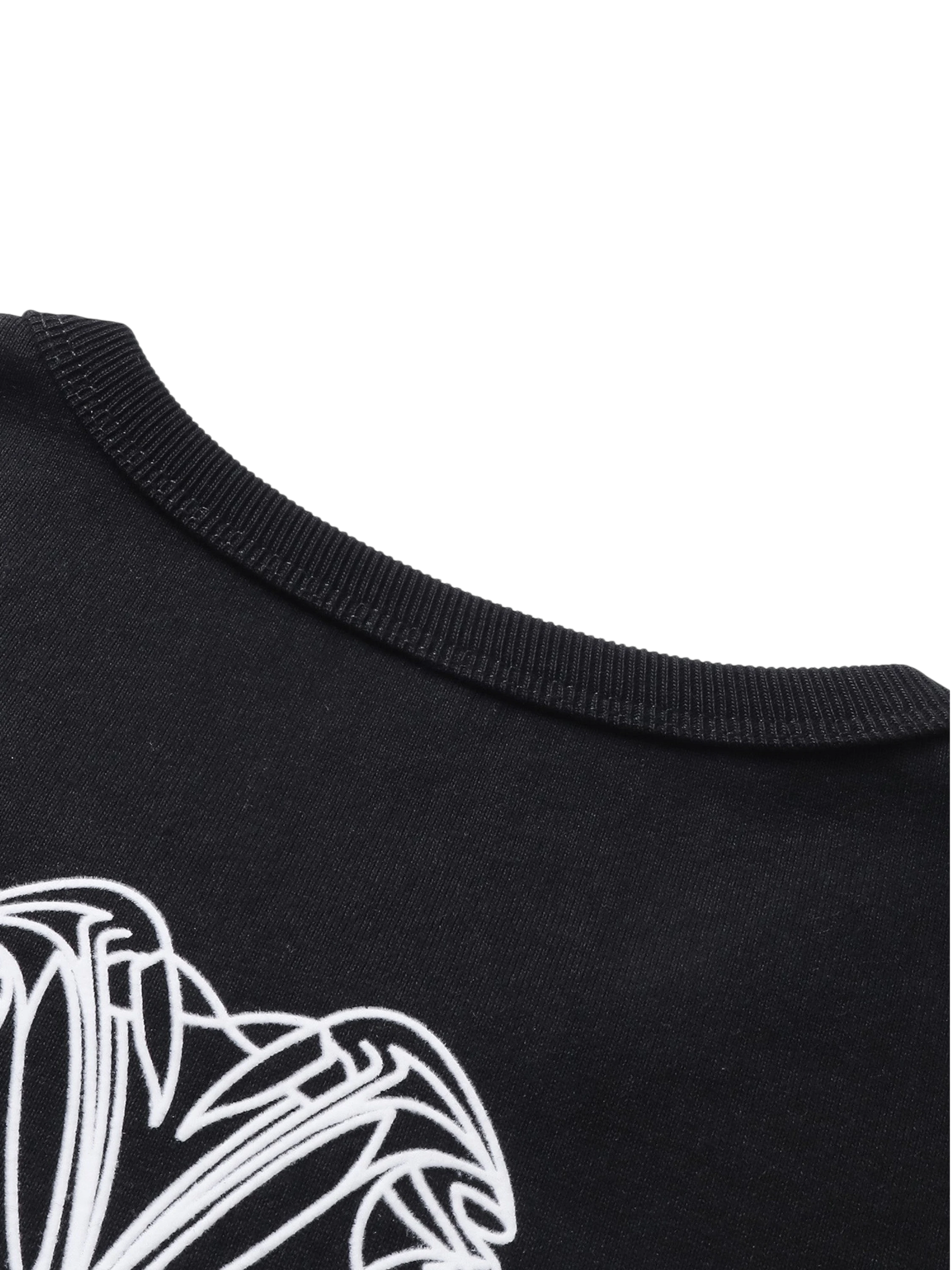 Close-up of the shadowbat print on TBHNP black Shadowbat vest — men's streetwear detail