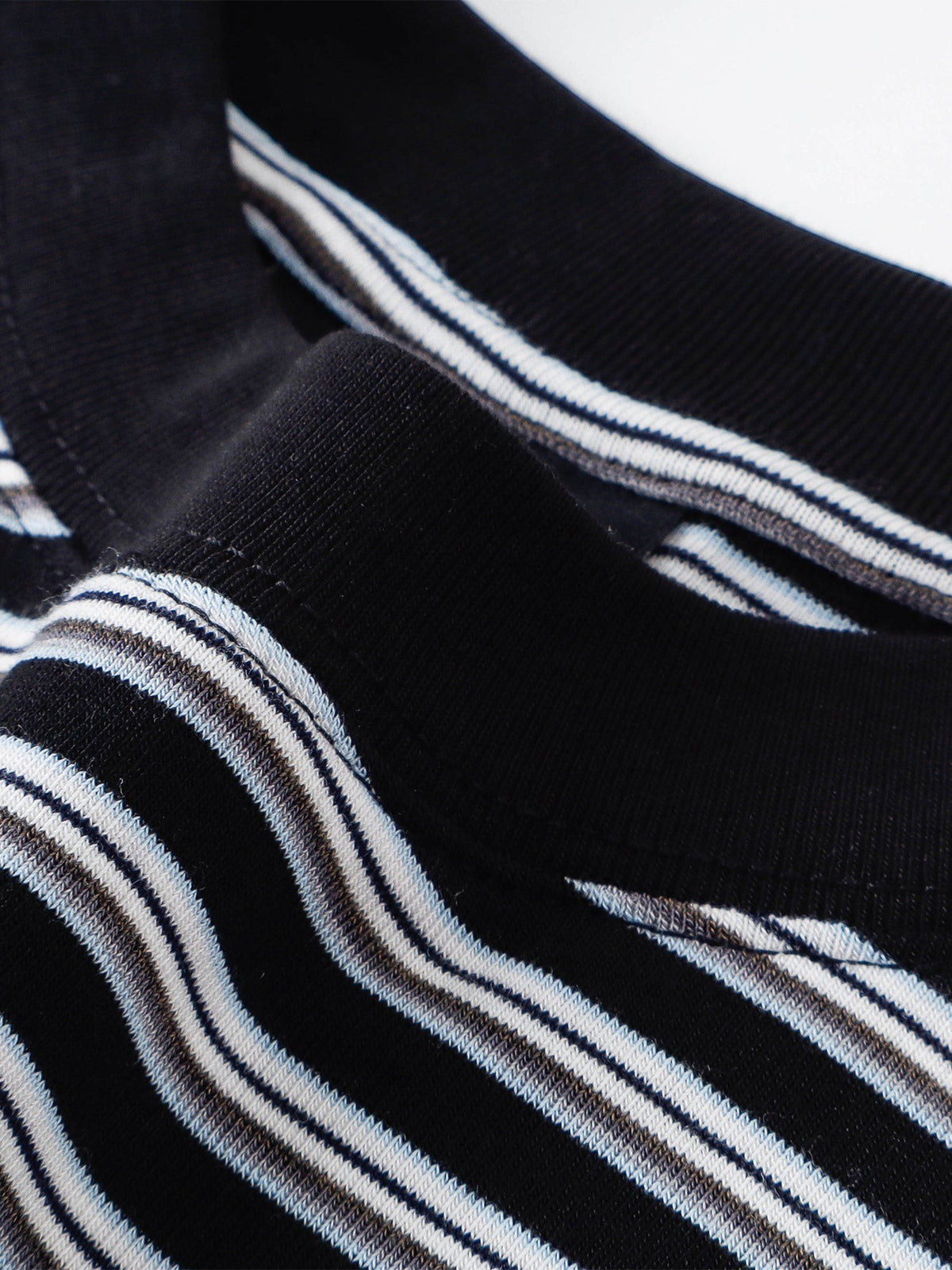 Luminous Dawn striped long-sleeve tee, rear styling