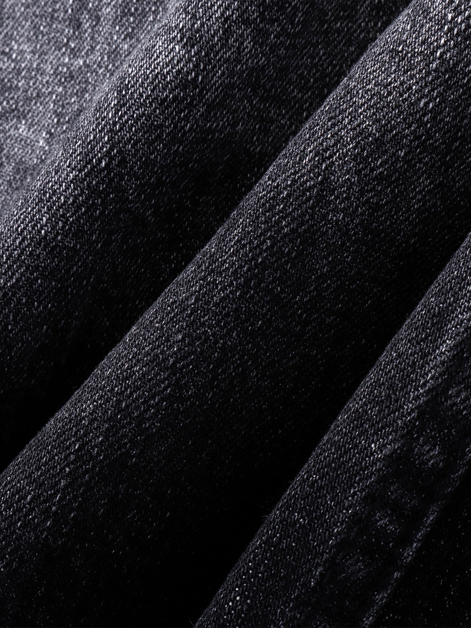 TBHNP T260016 black denim jacket, heavyweight cotton denim texture.