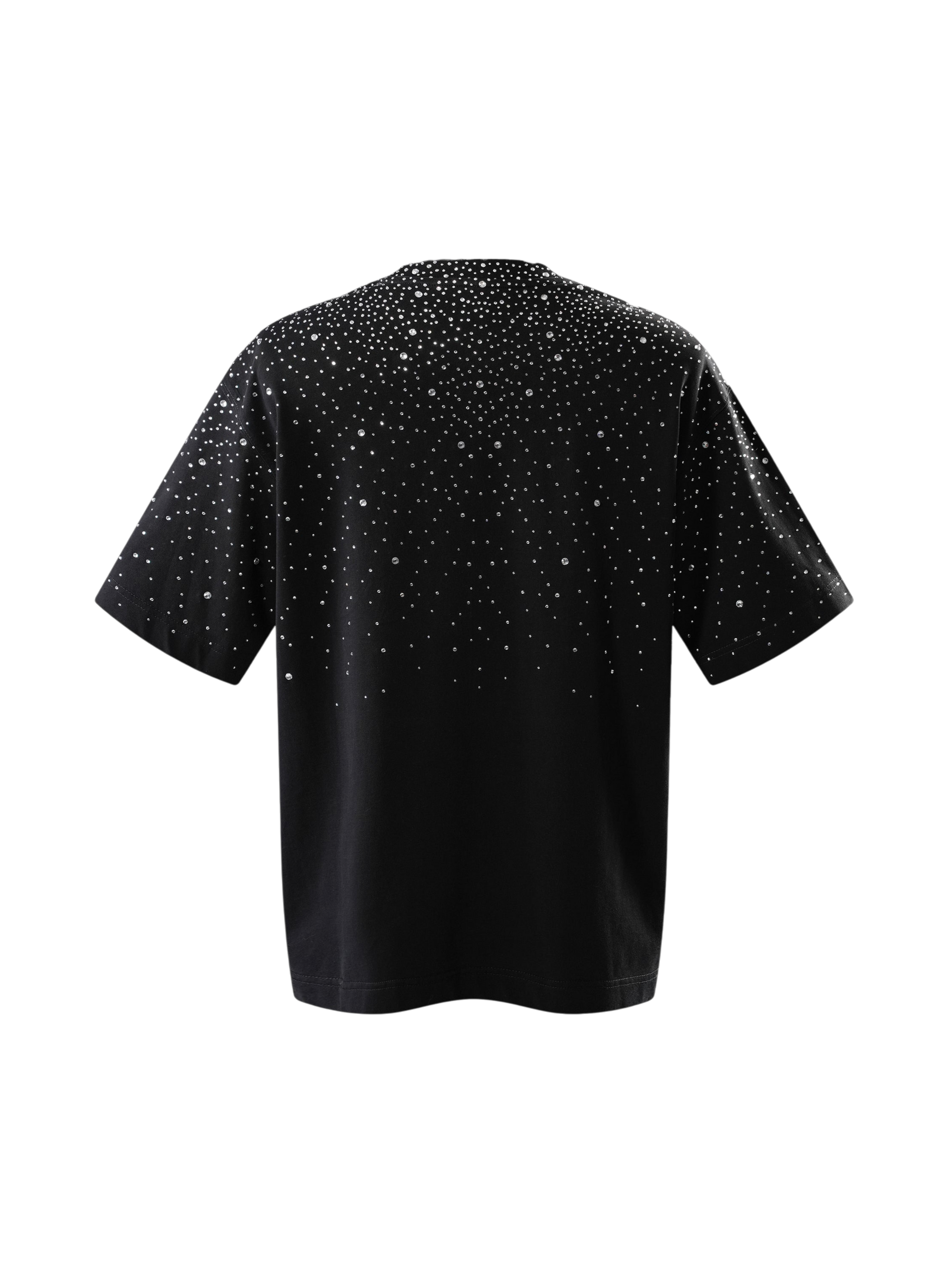 TBHNP Luminous Dawn washed boxy cotton t-shirt with rhinestones and patch embroidery — men's streetwear graphic tee