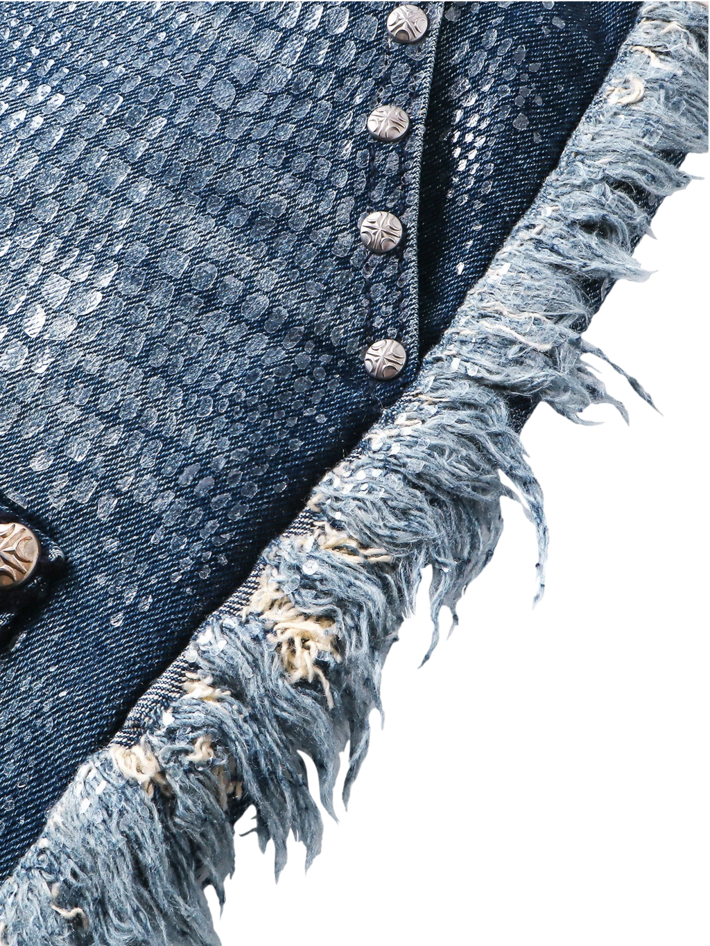 TBHNP Luminous Dawn cobweb fringed baggy jeans — men's streetwear denim