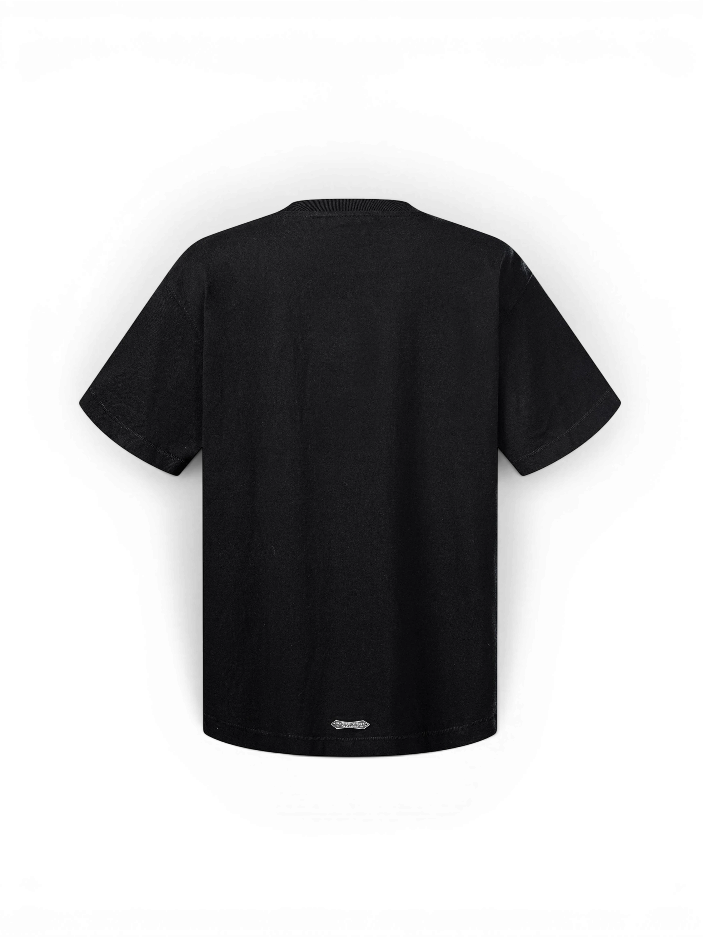 TBHNP Luminous Dawn faded gold print cotton t-shirt, black — men's streetwear graphic tee