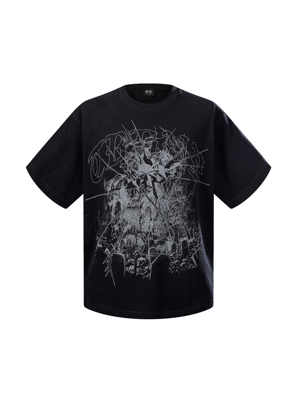 LUMINOUS DAWN BROKEN RUINS PRINT S/S TEE