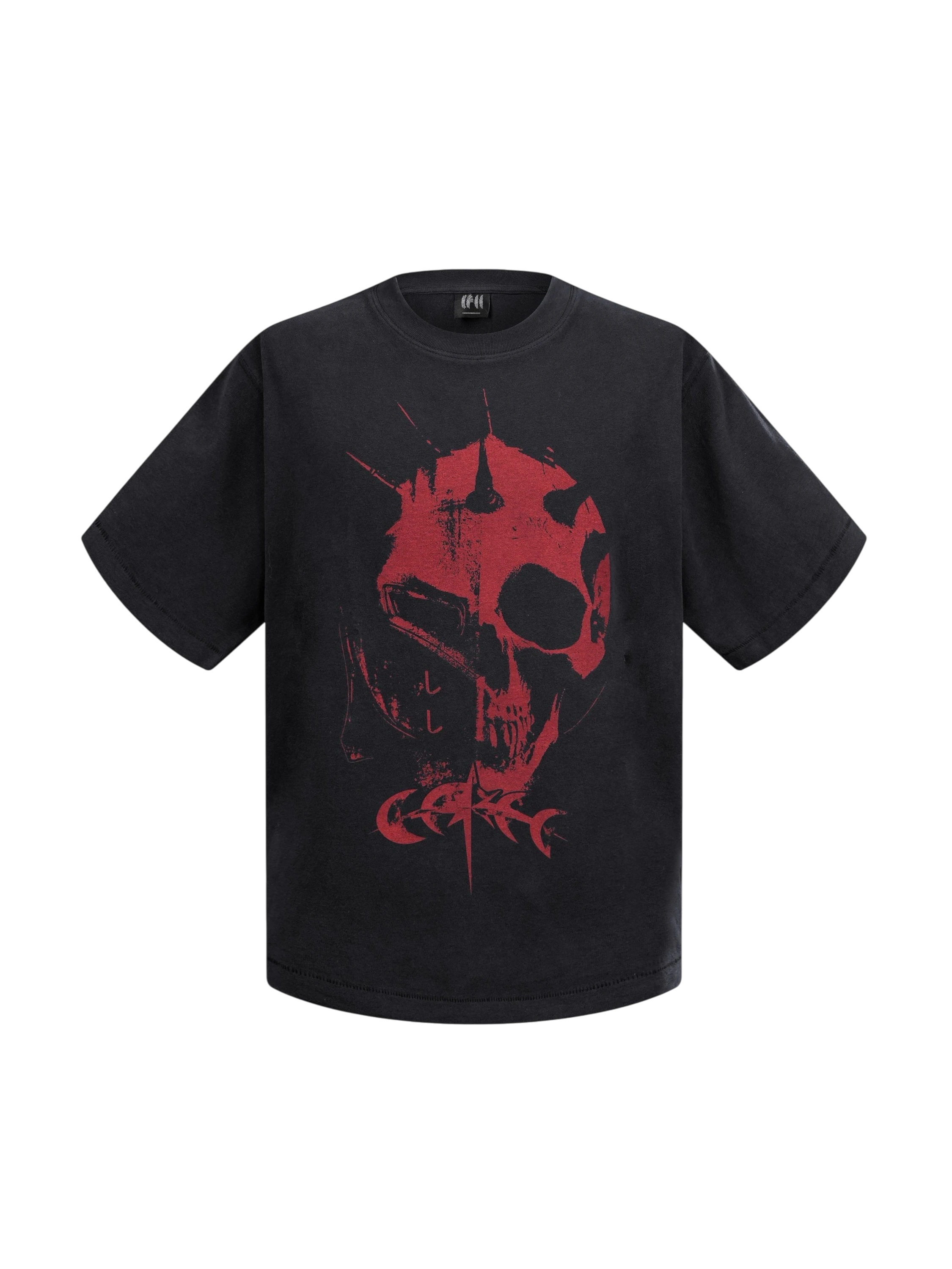 LUMINOUS DAWN GHOST & KNIGHT DISTRESSED T-SHIRT