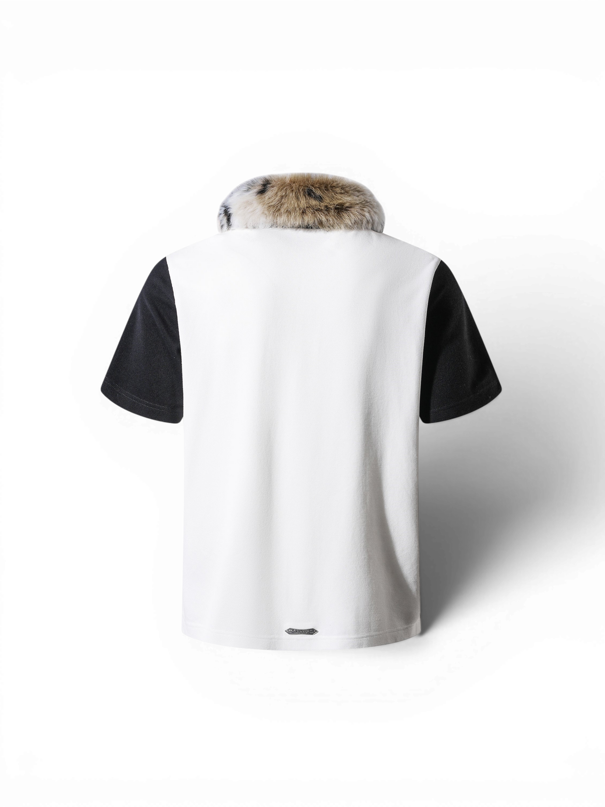 TBHNP Luminous Dawn double-headed eagle embroidered polo shirt, white — men's streetwear polo