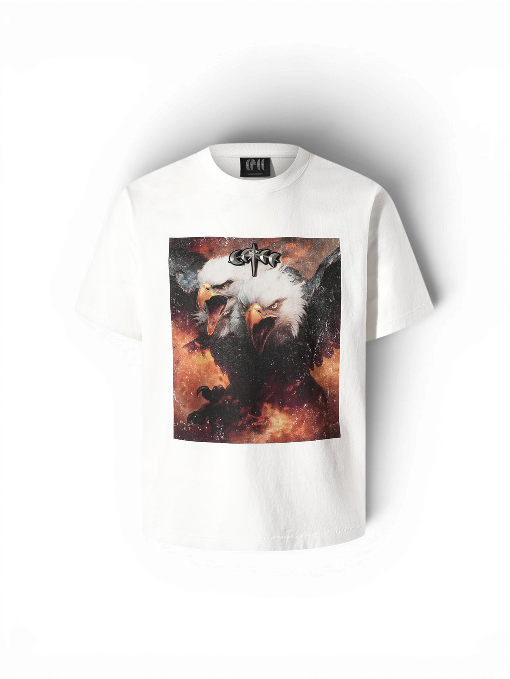 LUMINOUS DAWN DOUBLE-HEADED EAGLE PHOTO-PRINT S/S TEE
