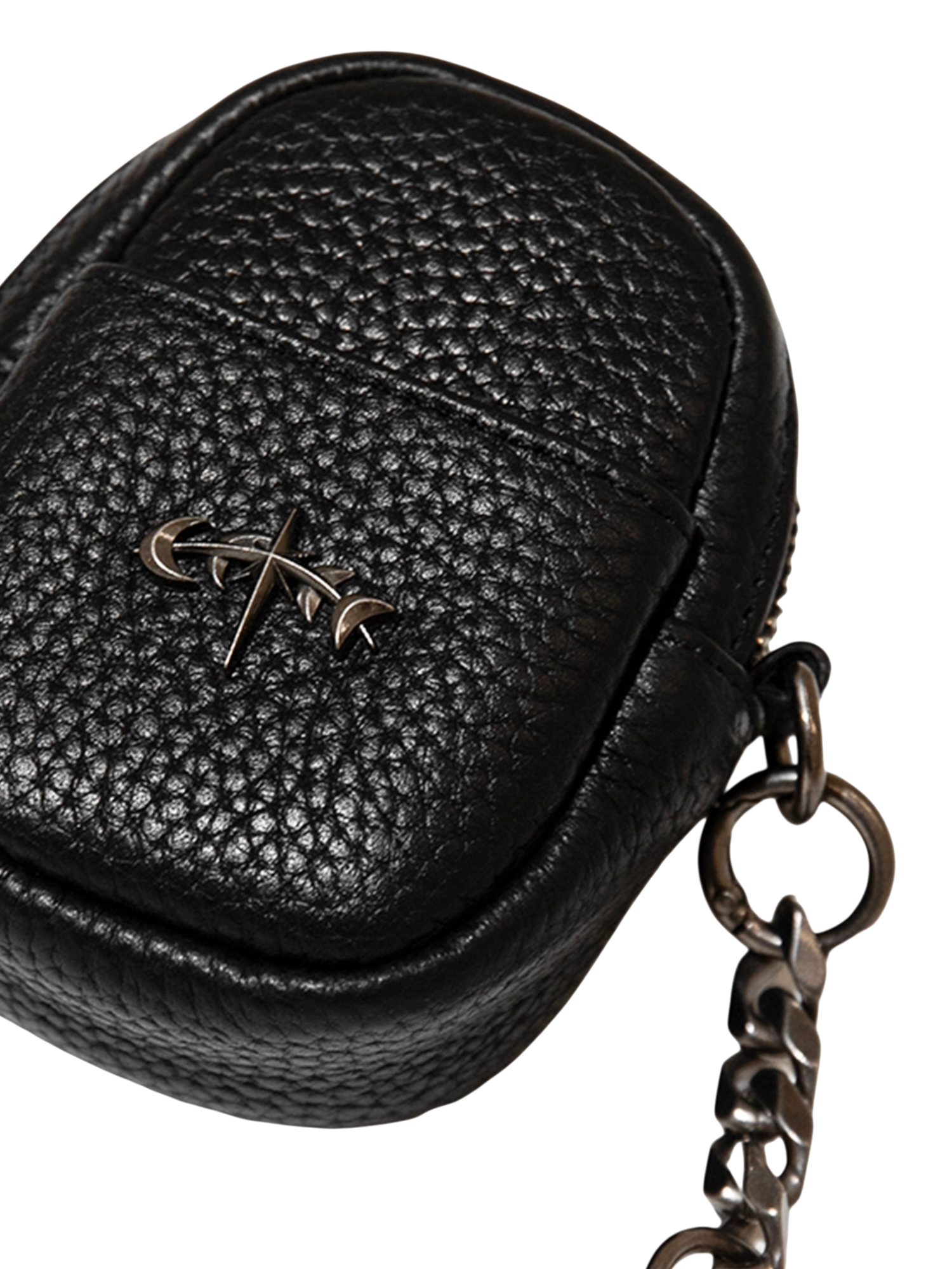 TBHNP Luminous Dawn full-grain leather belt pouch, black — gothic streetwear accessory