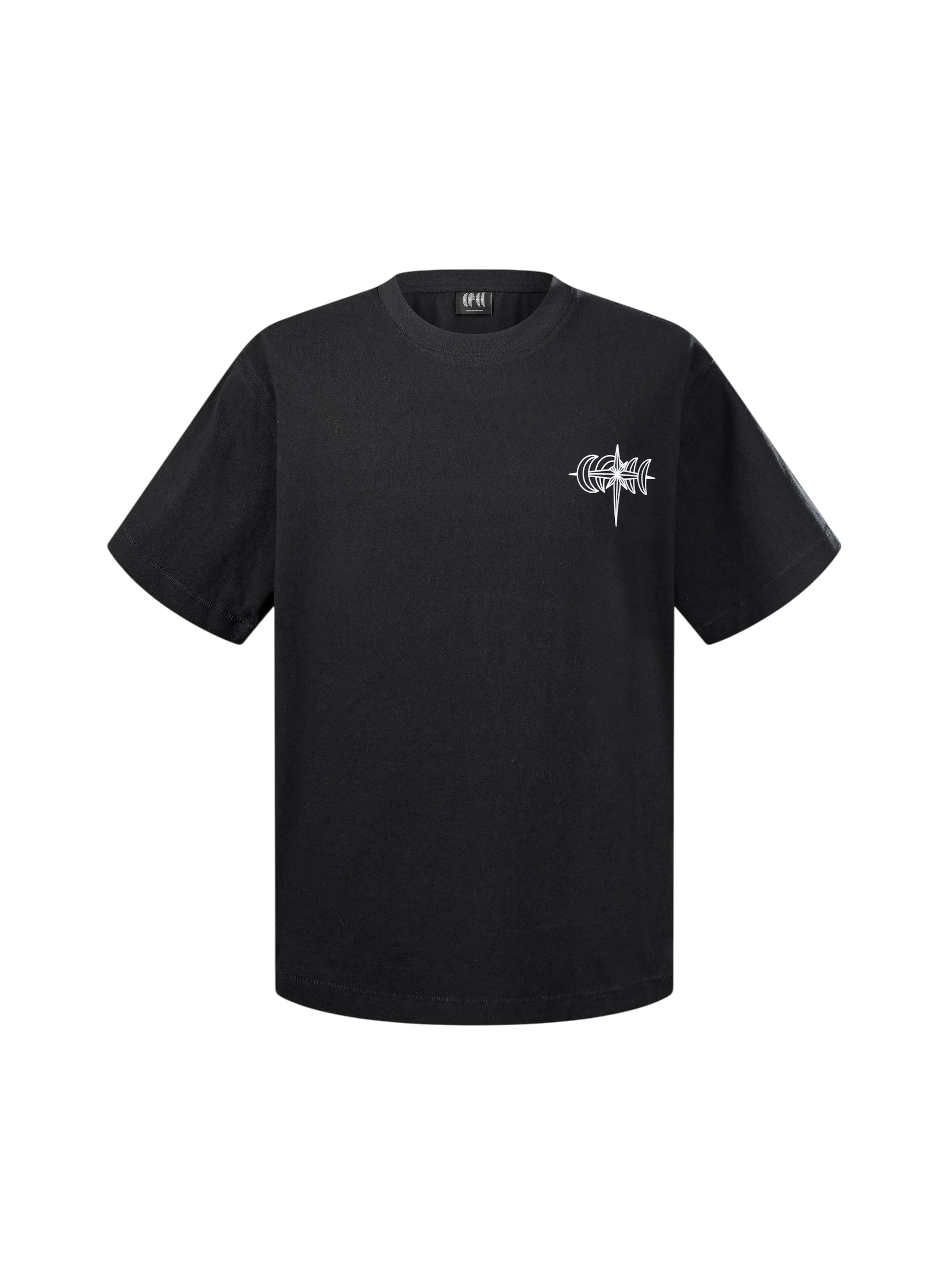 LUMINOUS DAWN SPECTER FLOCKED LOGO T-SHIRT