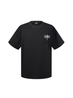 TBHNP Luminous Dawn specter flocked logo cotton t-shirt — men's streetwear graphic tee