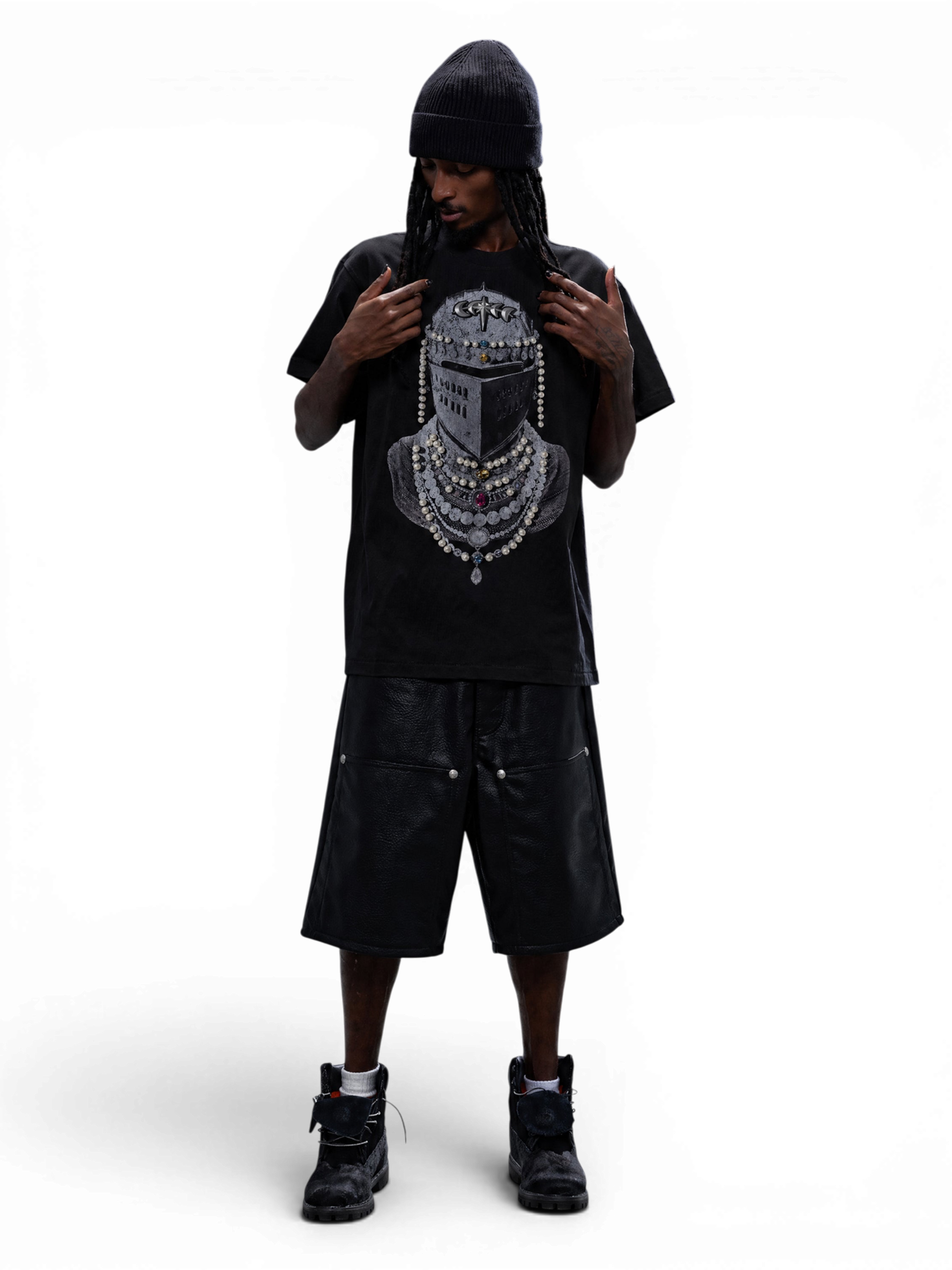 TBHNP Luminous Dawn jewel knight print cotton t-shirt — men's streetwear graphic tee