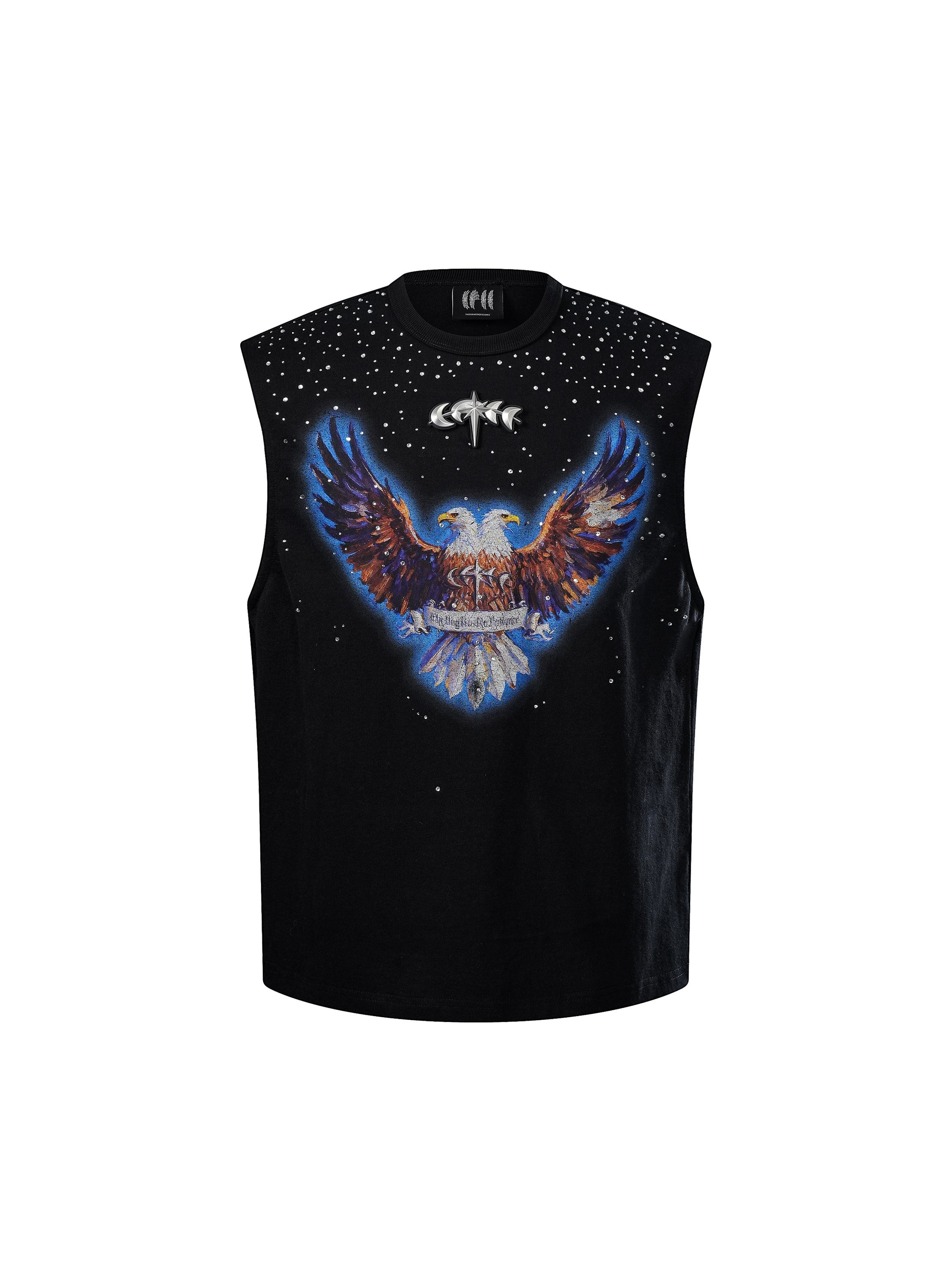 LUMINOUS DAWN DOUBLE-HEADED EAGLE RHINESTONE TANK